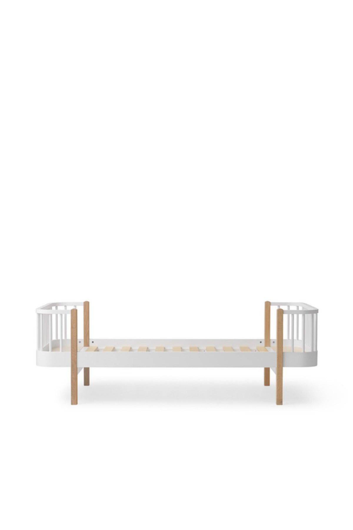 Oliver Furniture Wood Original Einzelbett 90x200, weiß/Eiche