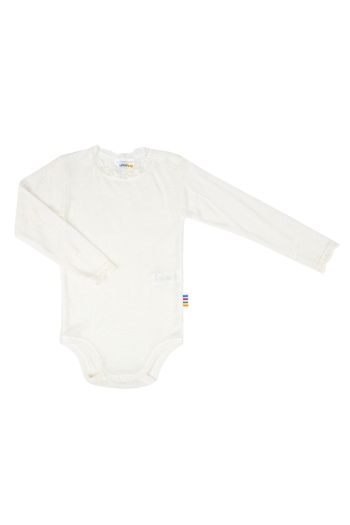 Langarmbody "Pointelle" aus Wolle/Seide