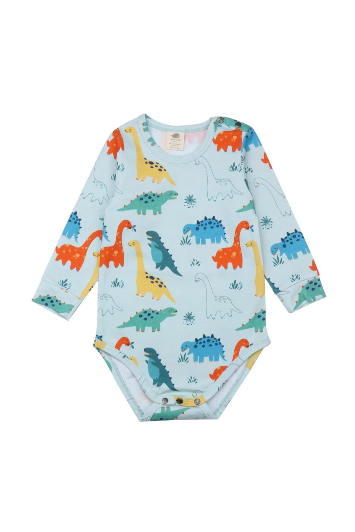 Langarm Body "Baby Dinosaurs"