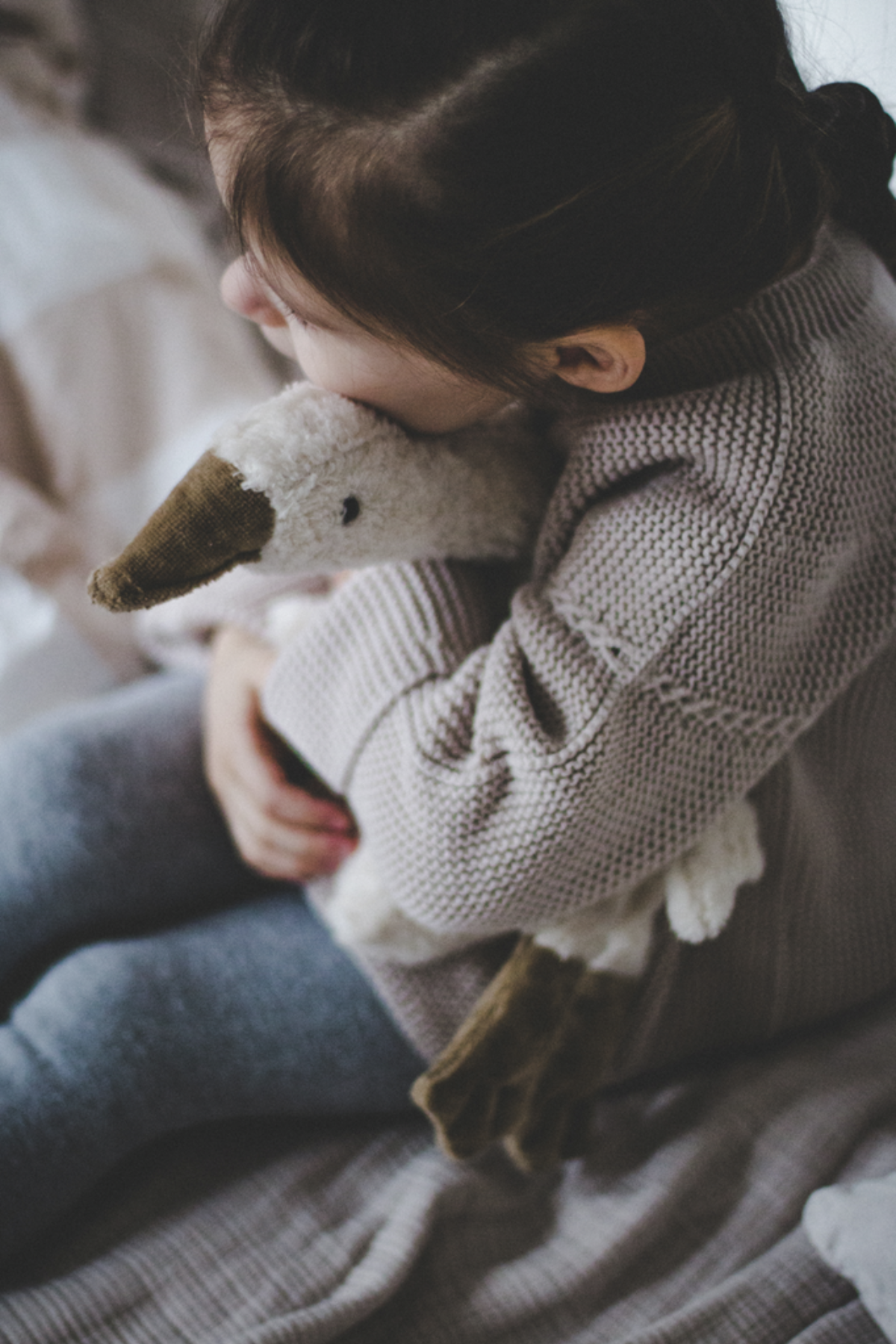 Kuscheltier/Wärmekissen "Gans" klein | weiß