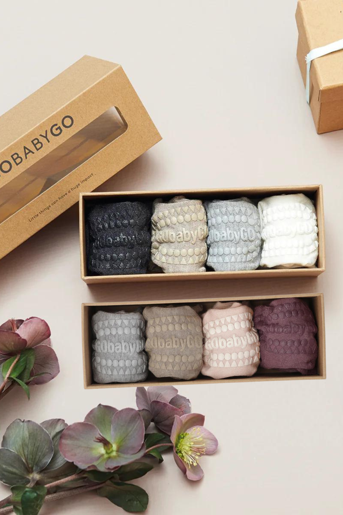 Rutschesocken: 4er Combo Box | Bambus