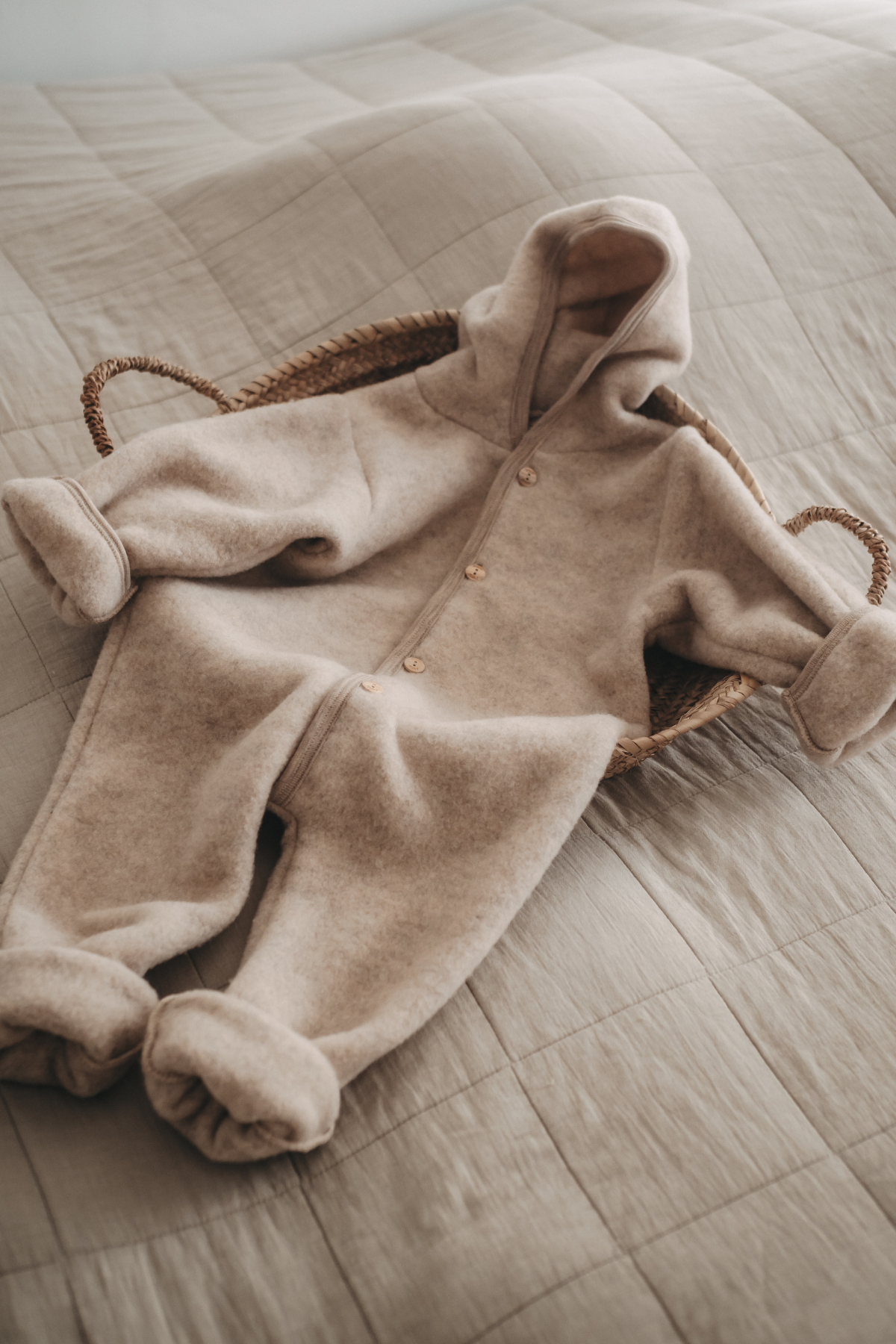 Wollfleece Kapuzenoverall | verschiedene Farben