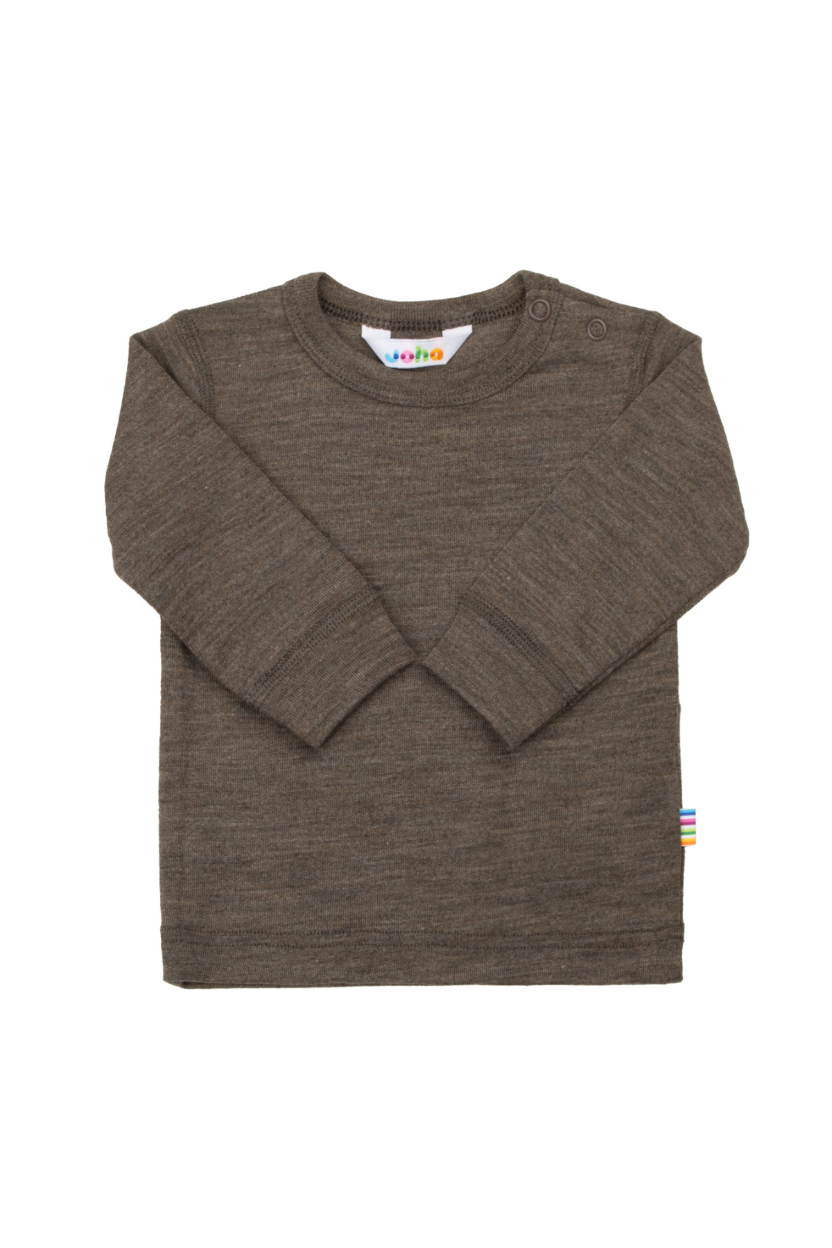 Langarmshirt aus Merinowolle/Seide | Braun