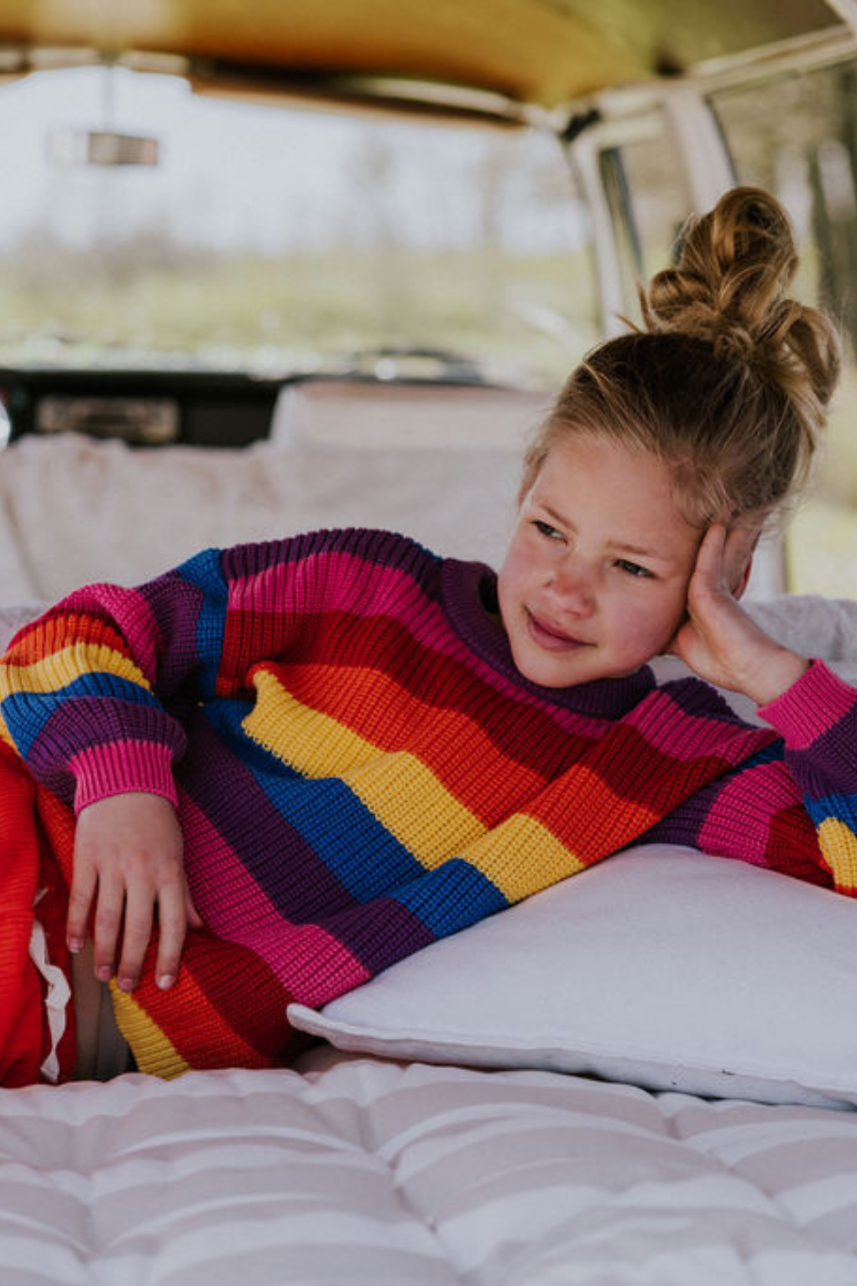 Chunky Knitted Sweater | Rainbow Glow