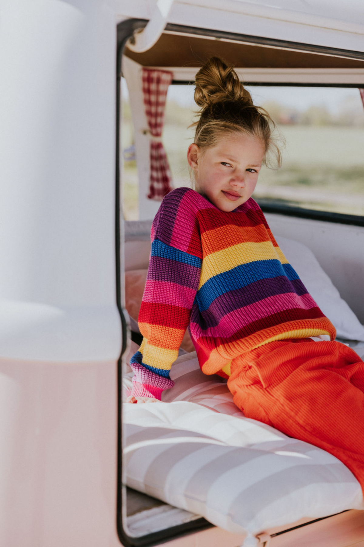 Chunky Knitted Sweater | Rainbow Glow