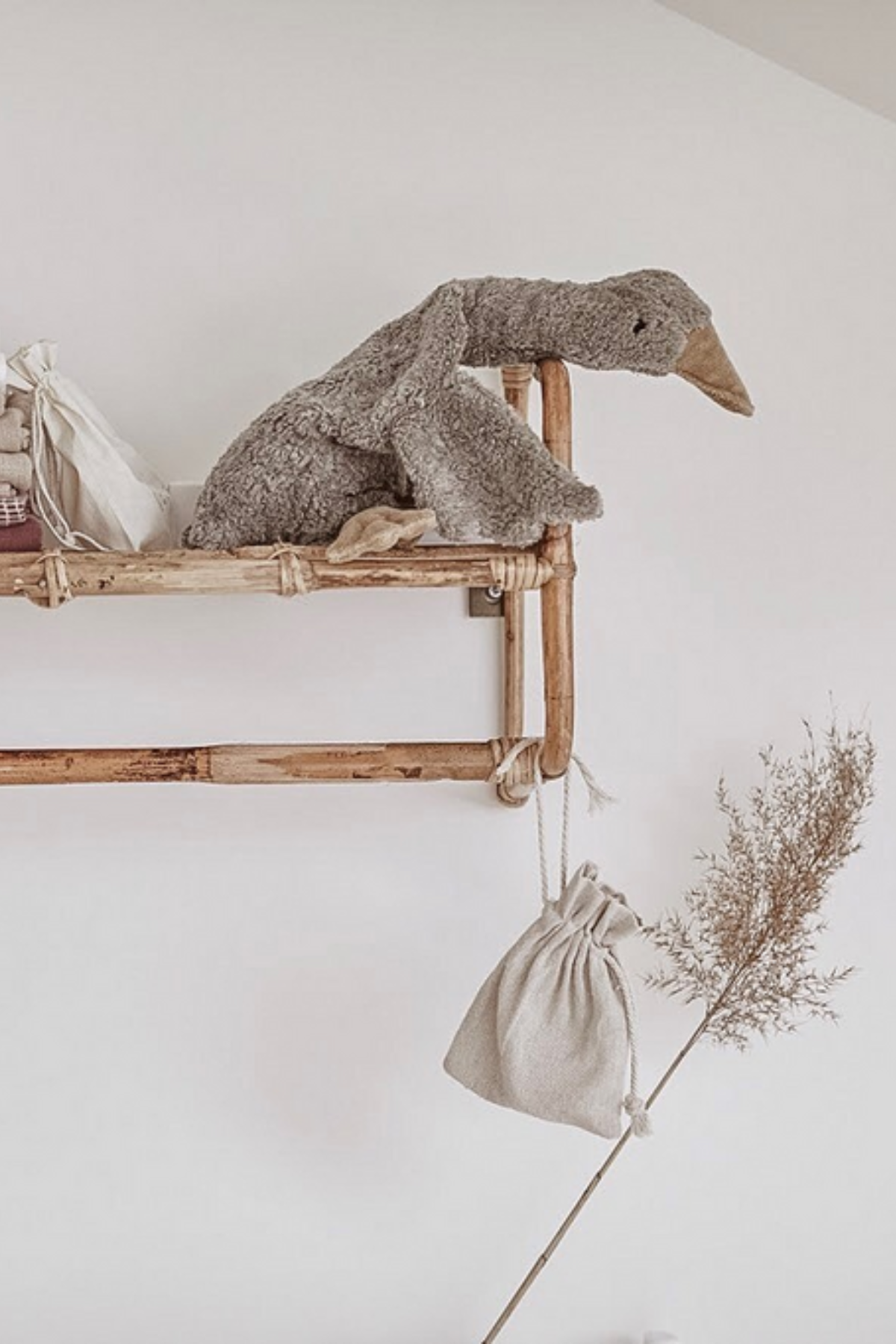 Kuscheltier/ Wärmekissen "Gans" klein | grau