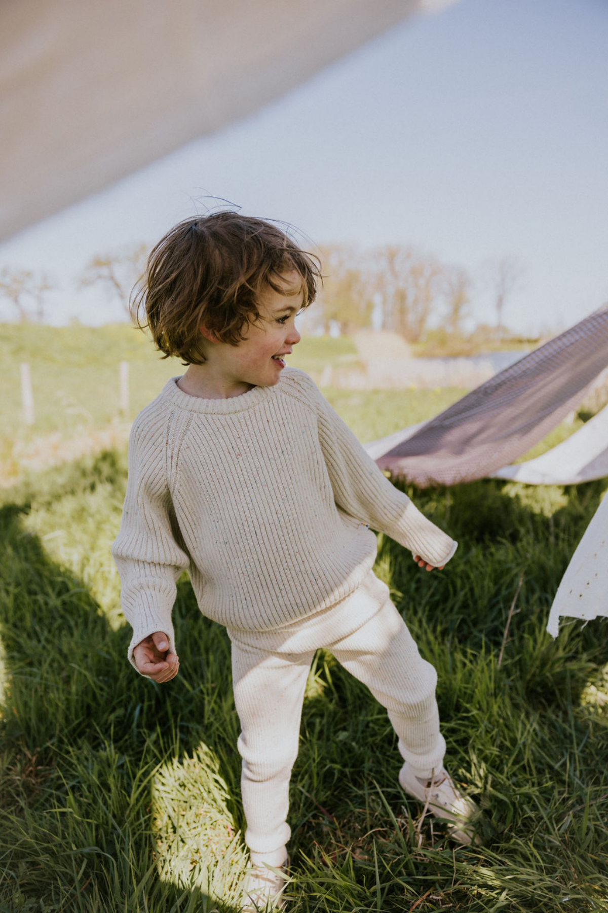 Big Rib Knitted Sweater | Speckles