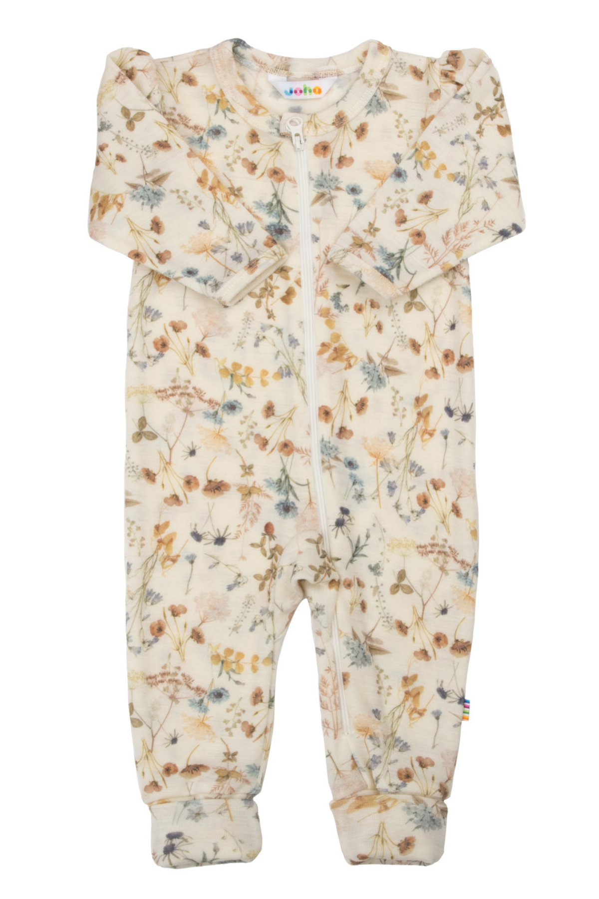 Overall aus Merinowolle | Creme/Blumen