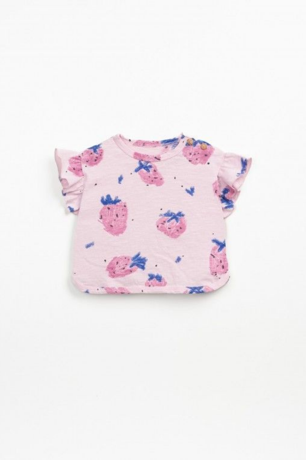 T-Shirt mit Erdbeeren-Print
