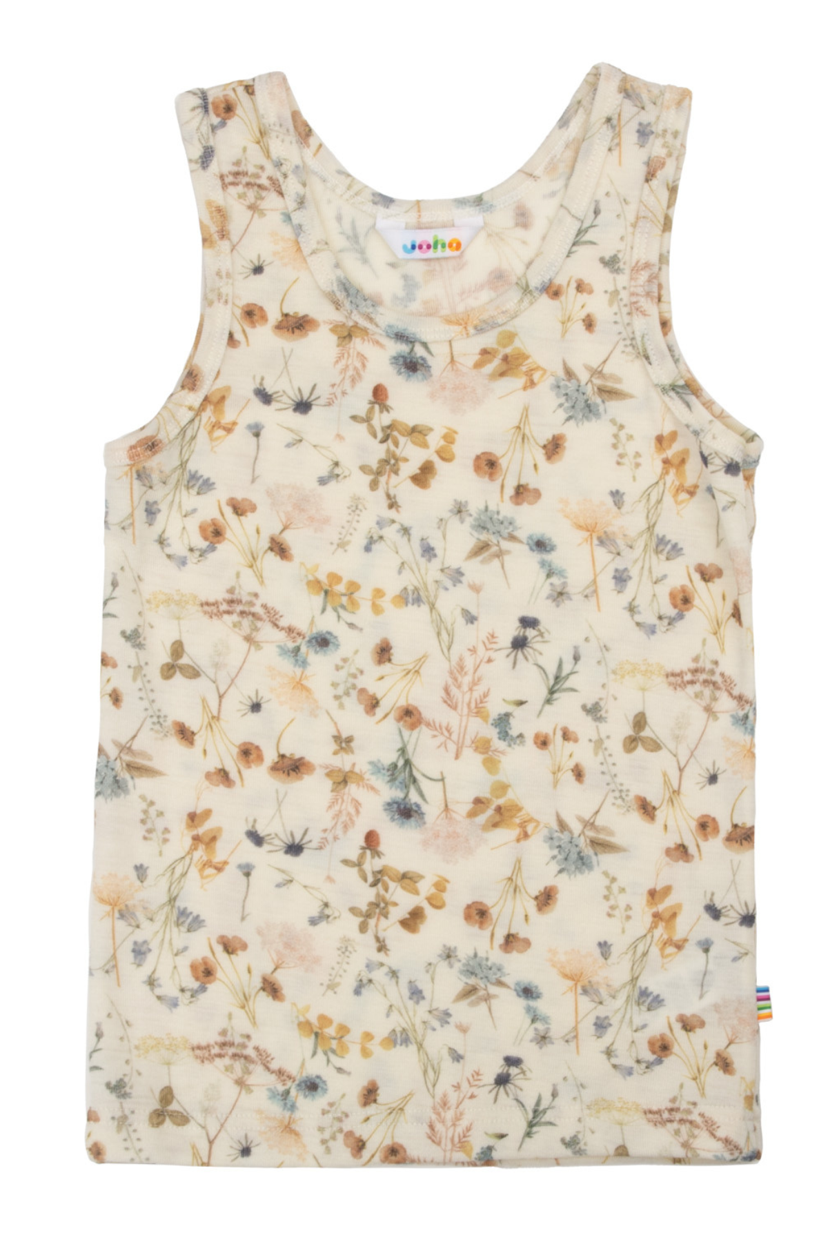 Unterhemd aus Merinowolle | Creme/Blumen