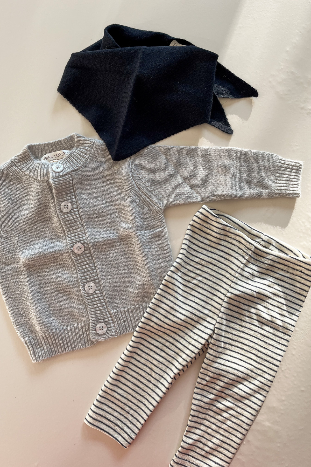 Baby Leggings - gestreift | Wolle Seide