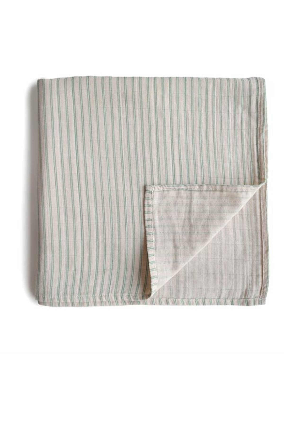 Musselintuch 120 x 120 cm "Sage Stripes"