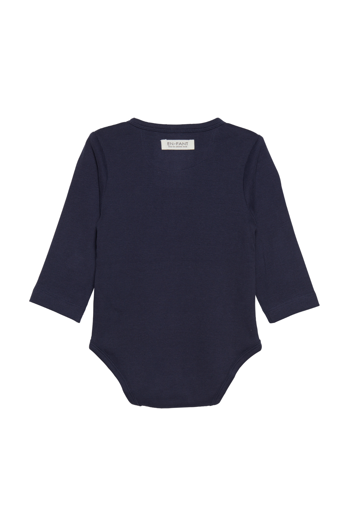 Gerippter Langarm Body | Blue