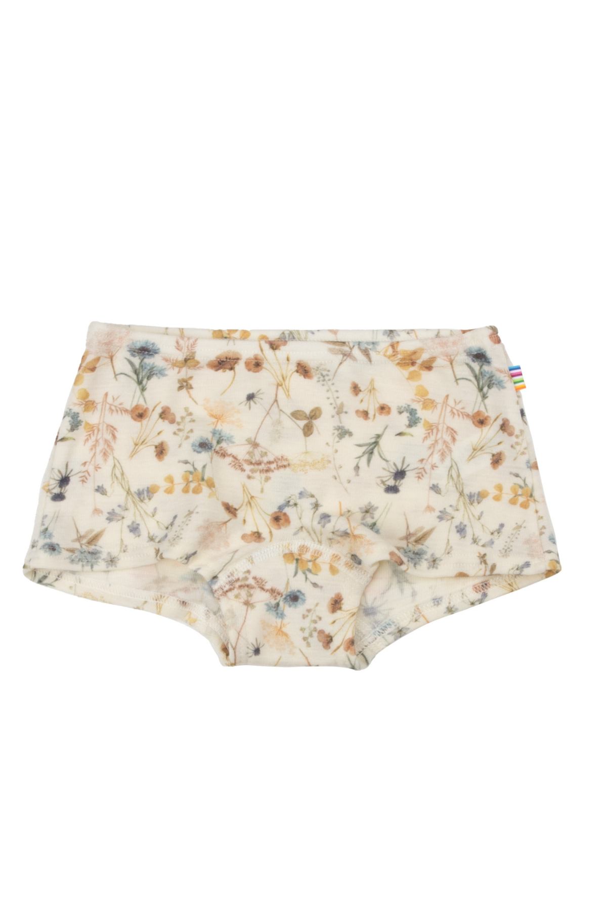 Unterhose aus Merinowolle | Creme/Blumen