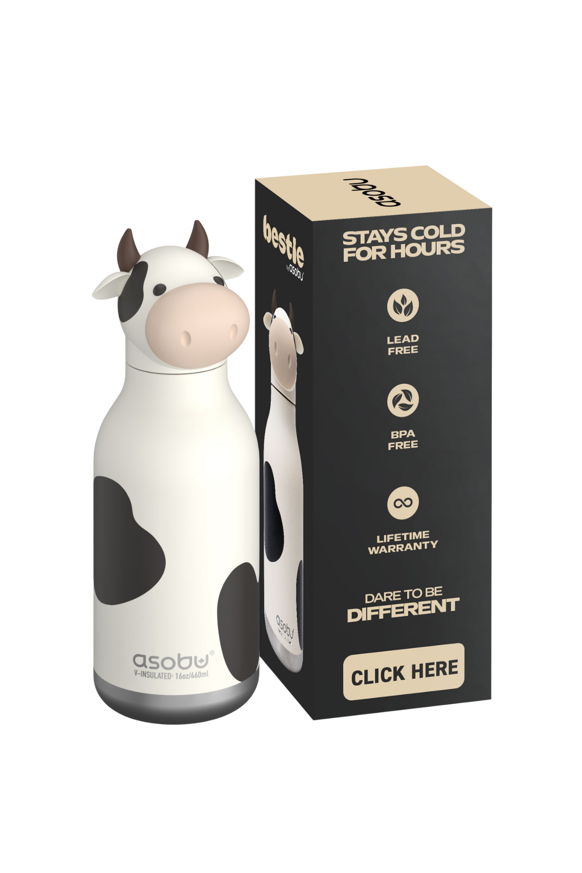 Trinkflasche "Bestie Bottle" | Cow