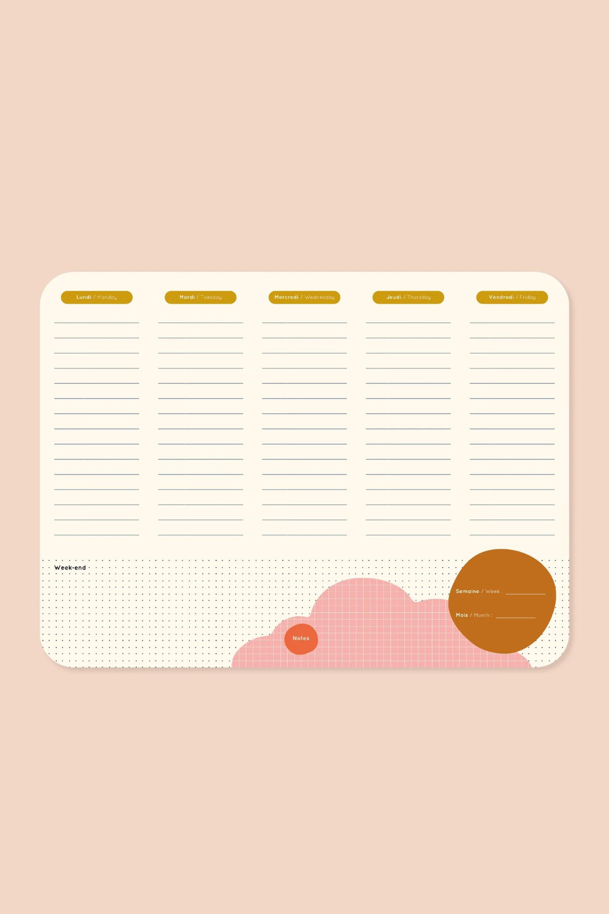 Magnetischer Wochenplaner | verschiedene Farben