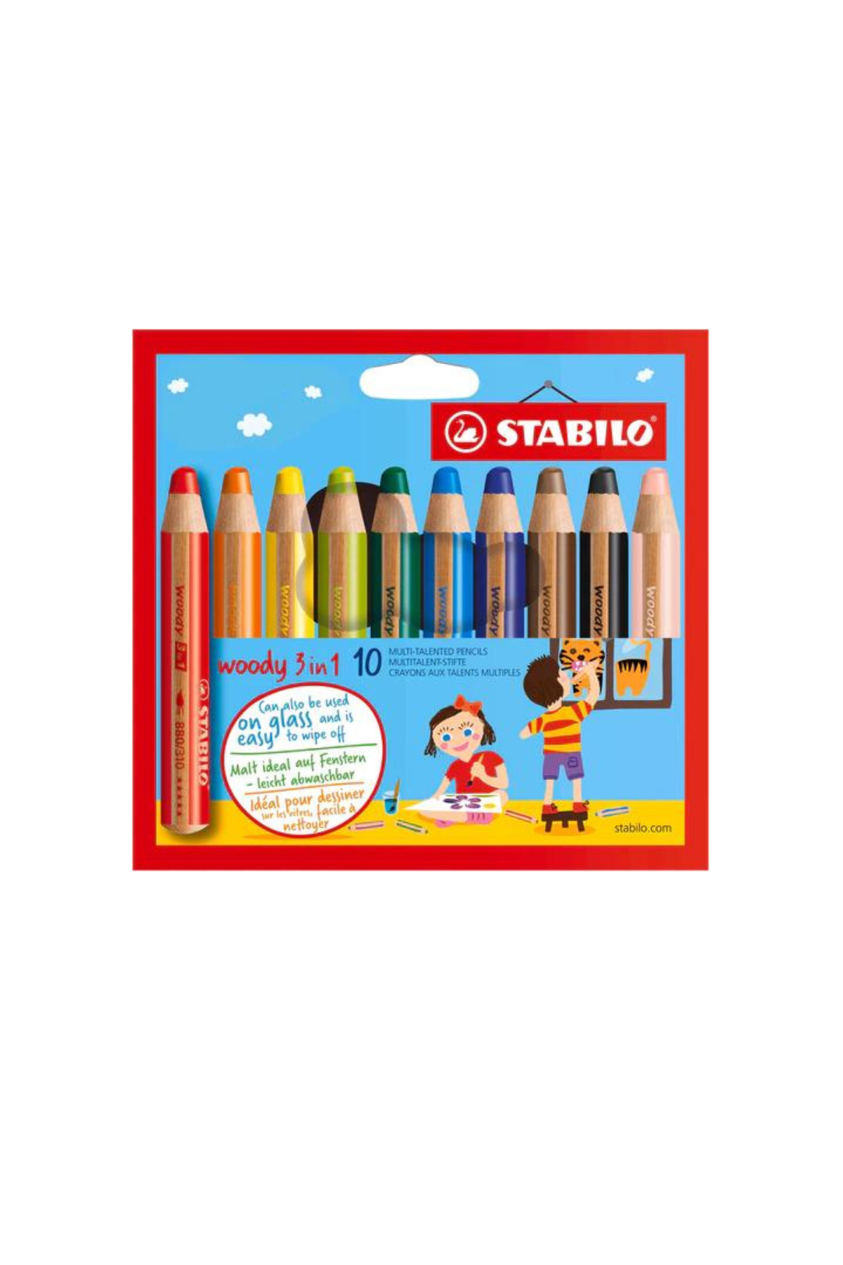 10er Pack Stabilo Woddy Stifte 3in1