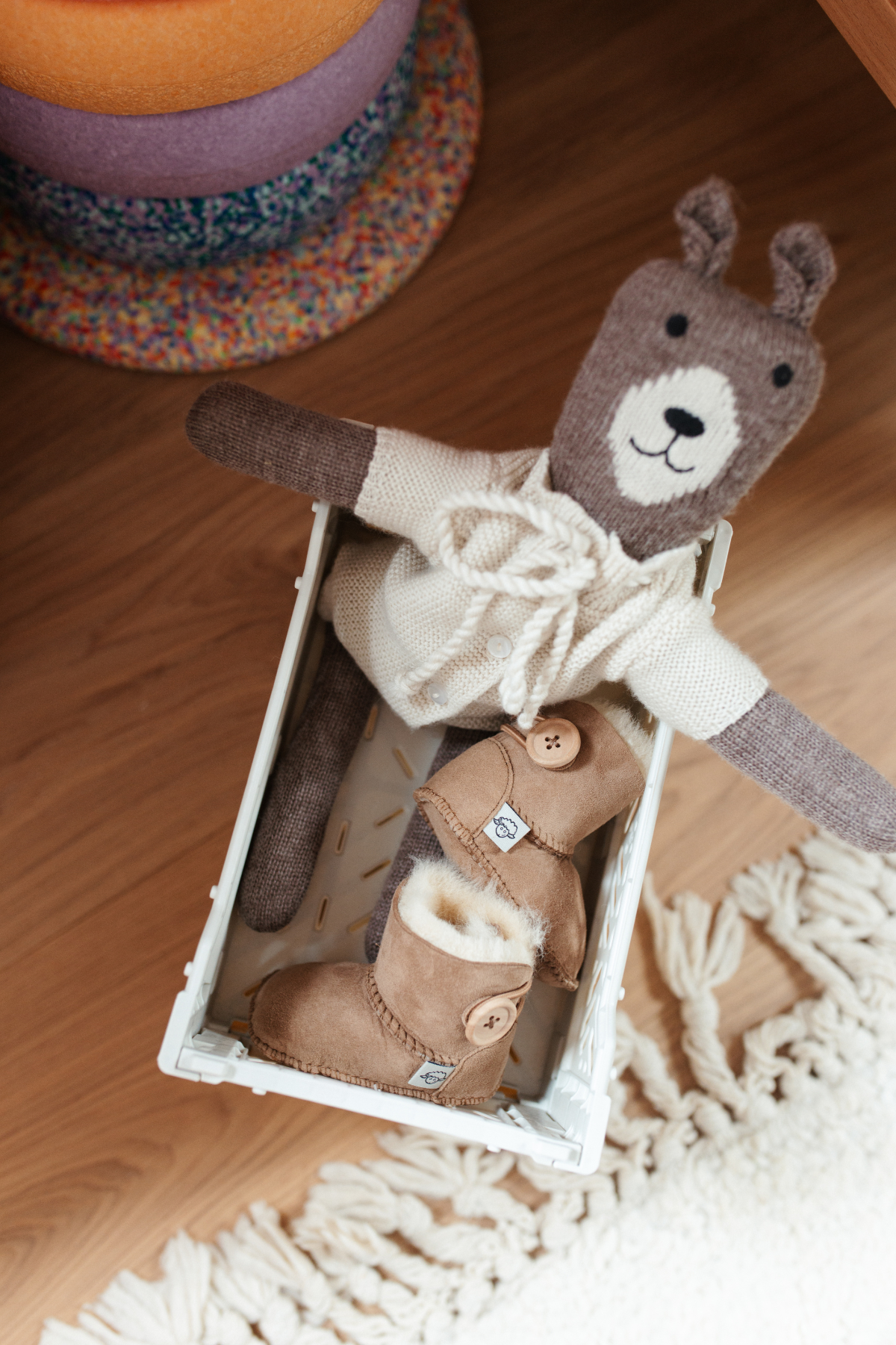 Baby Lammfellschuhe "Togo" | Kastanie