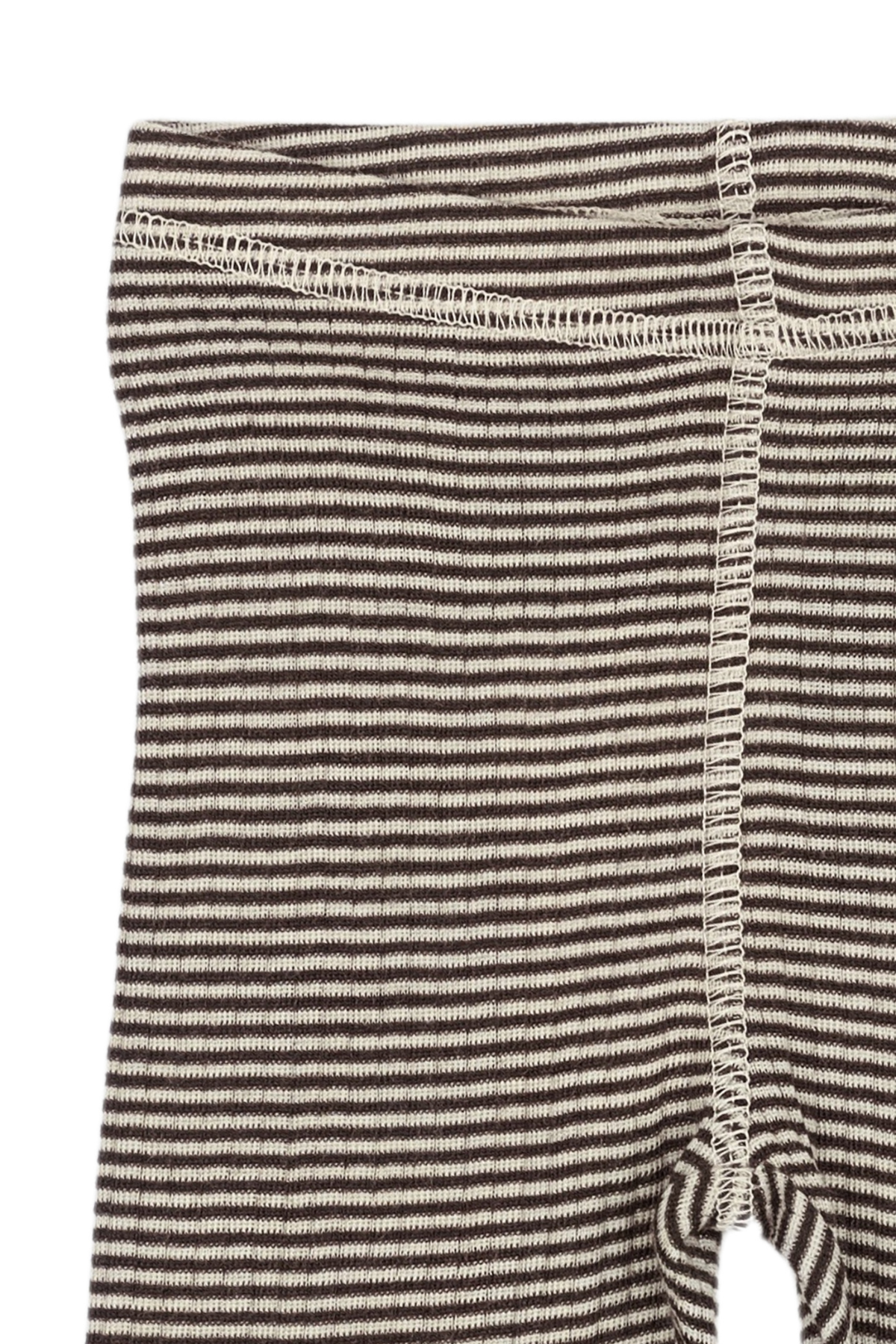 Leggings aus Merinowolle | Coffee Bean / Dark Off White