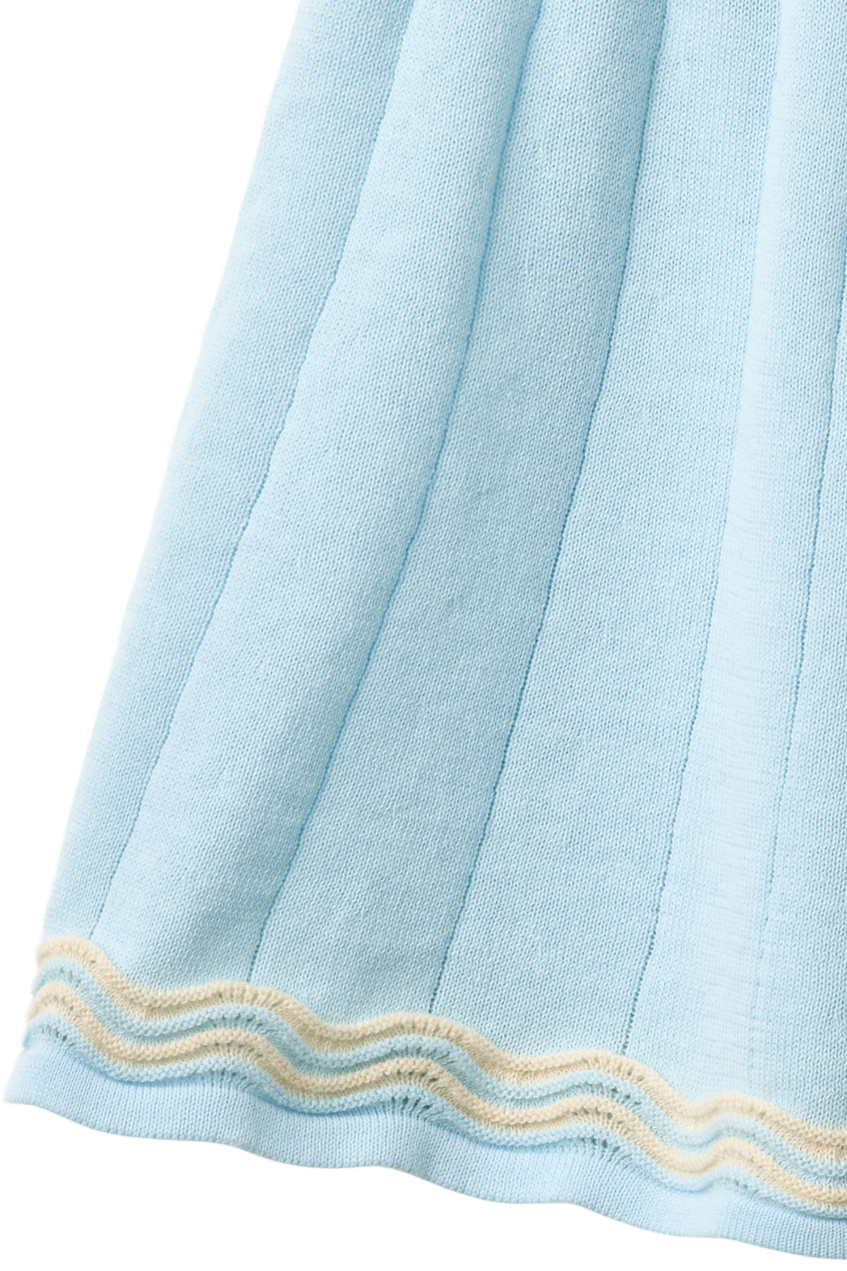 Strick Tennisrock | Ice Blue/Cream