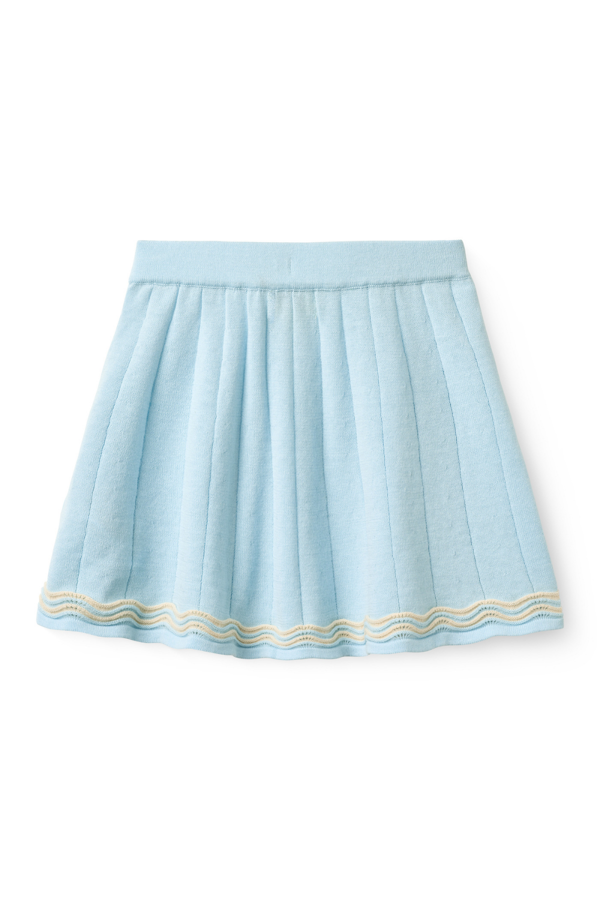 Strick Tennisrock | Ice Blue/Cream