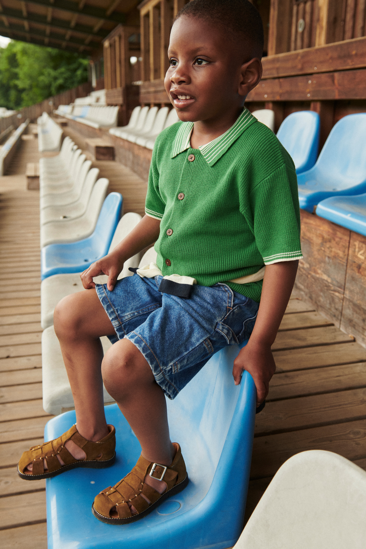 Poloshirt Strickoptik | Sharp Green