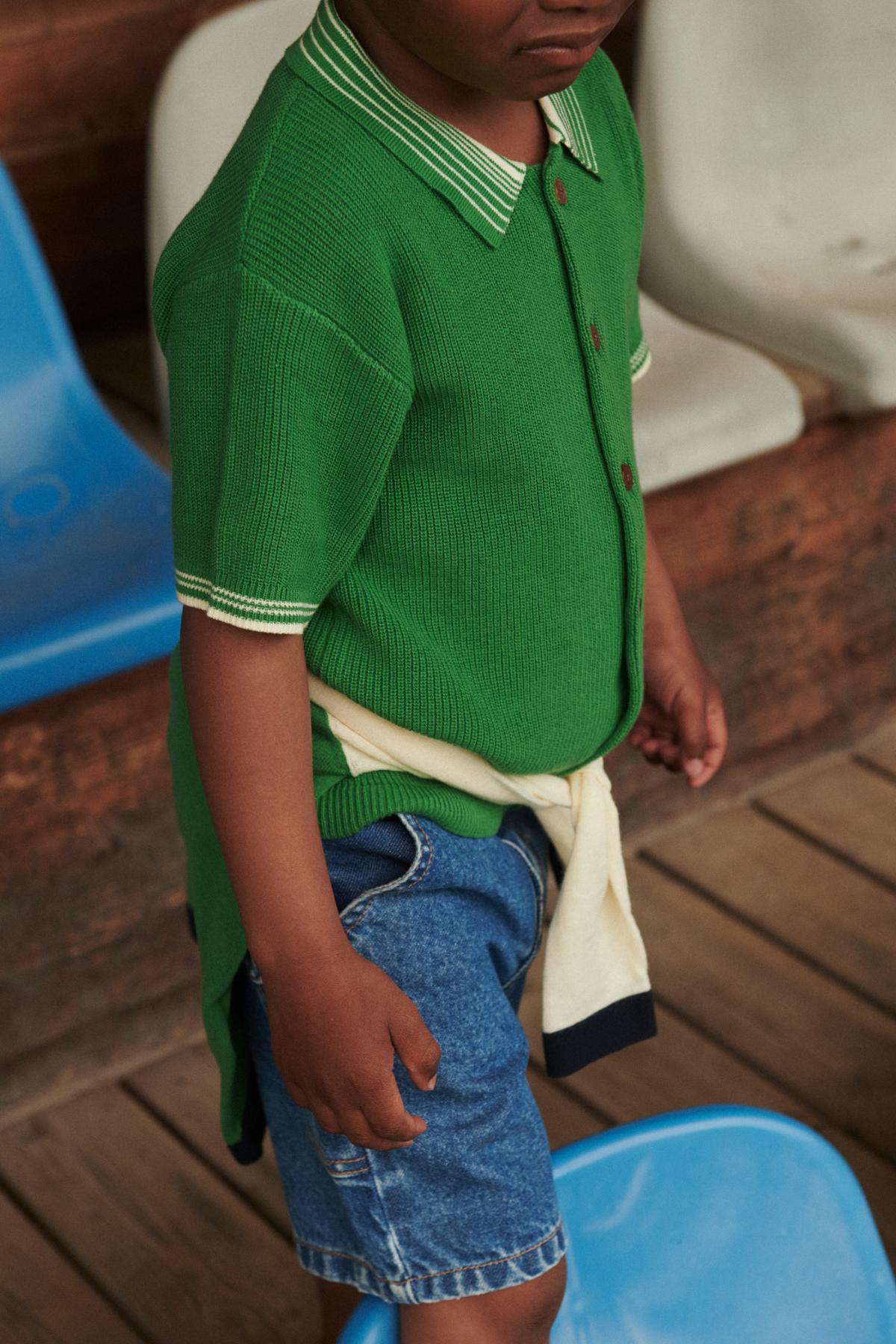 Poloshirt Strickoptik | Sharp Green