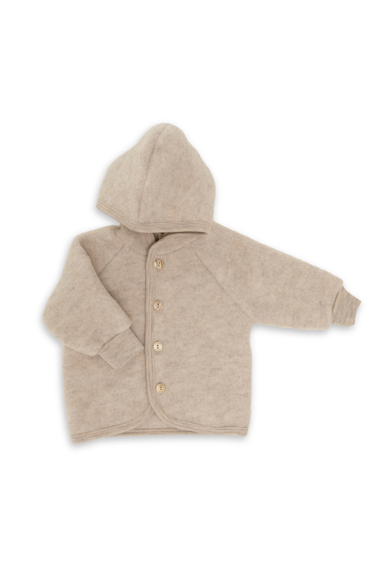 Wollfleece-Jacke mit Kapuze | verschiedene Farben