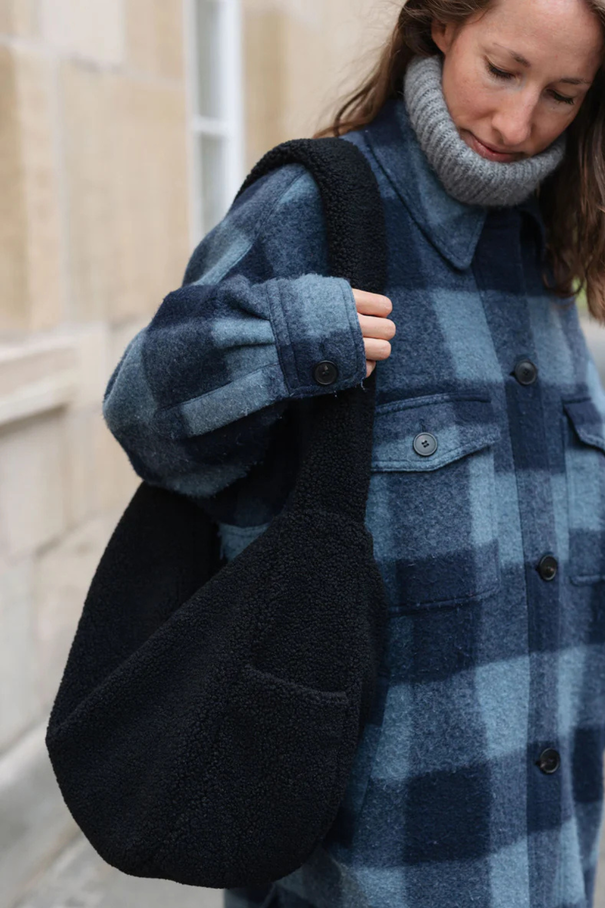 Mom Bag #3 | Längenverstellbaren Henkel | Teddy Black