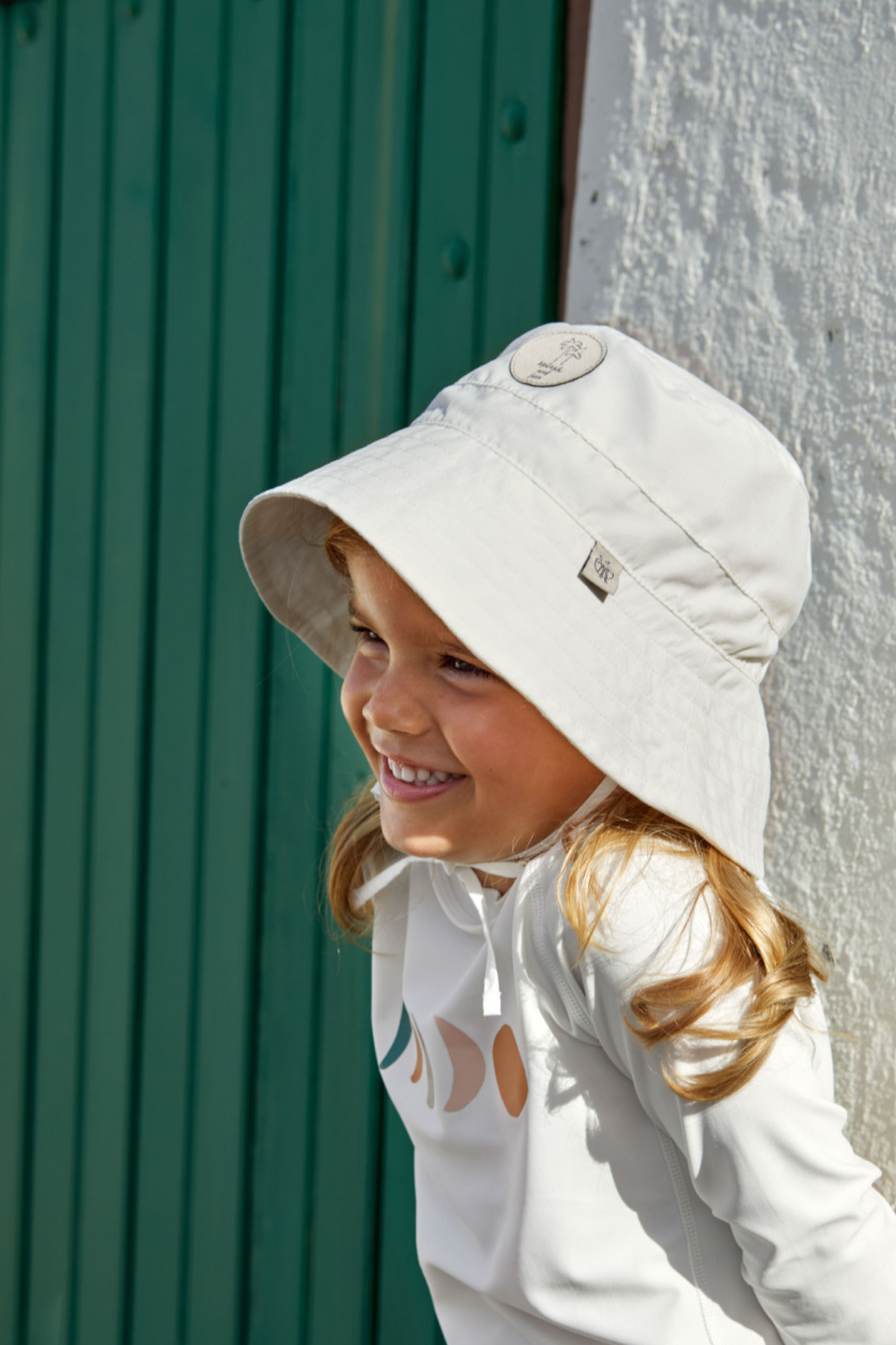 Fischerhut mit Nackenschutz + UV-Schutz 80 | White