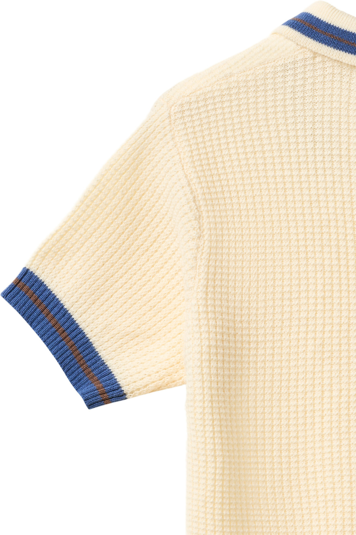 Gestricktes Polo | Cream/Blue/Brown