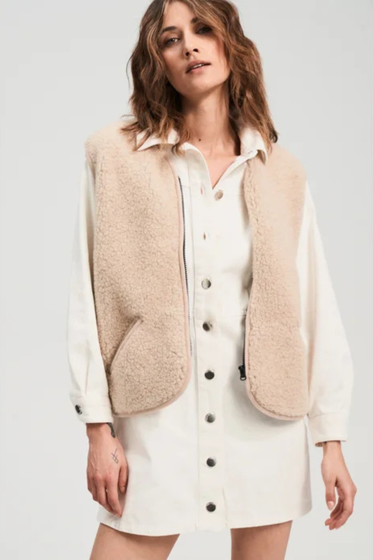 Weste "POS" mit Reißverschluss | 100% Wolle