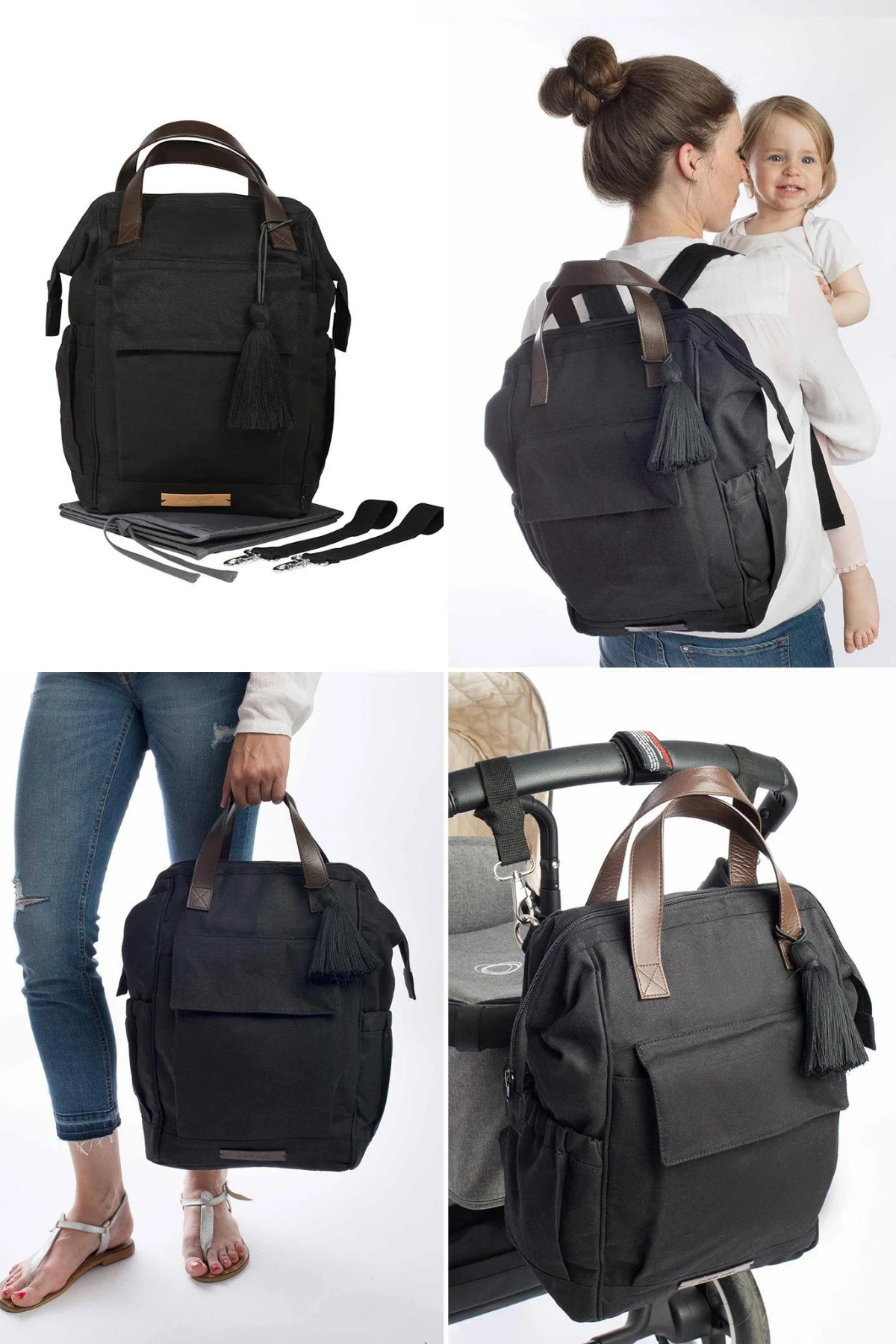 Wickeltasche "grape leaf"