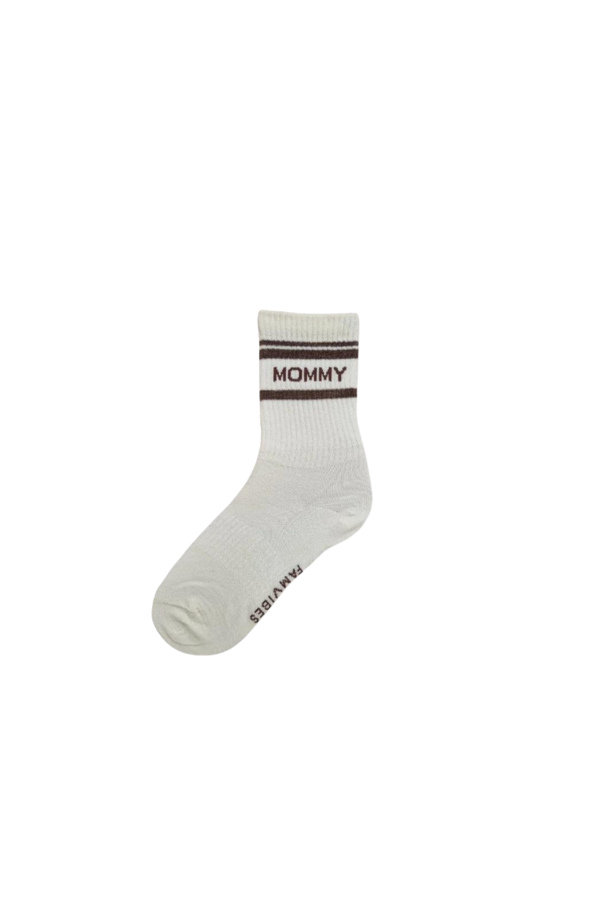 Gestreifte Wollsocken "Mommy" | Merinowolle