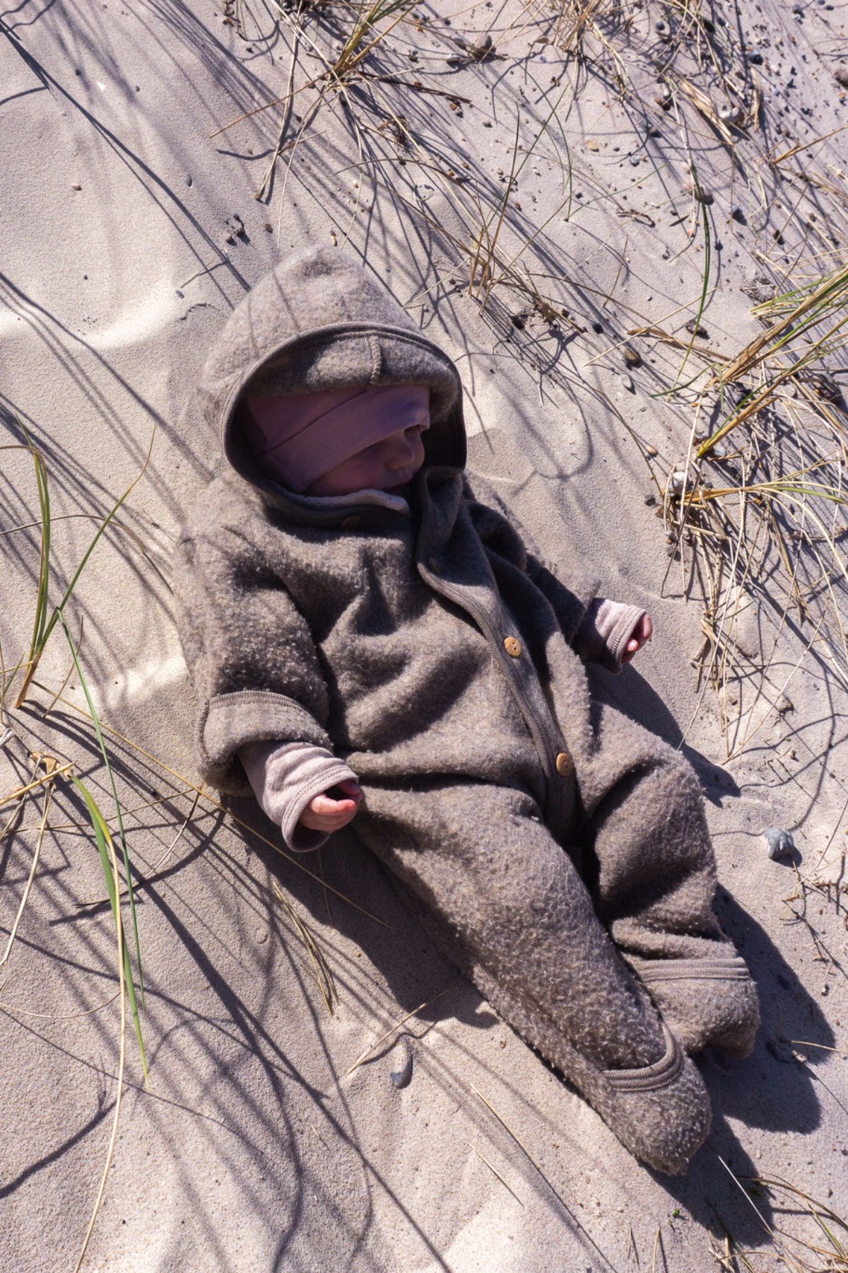 Wollfleece Kapuzenoverall | verschiedene Farben