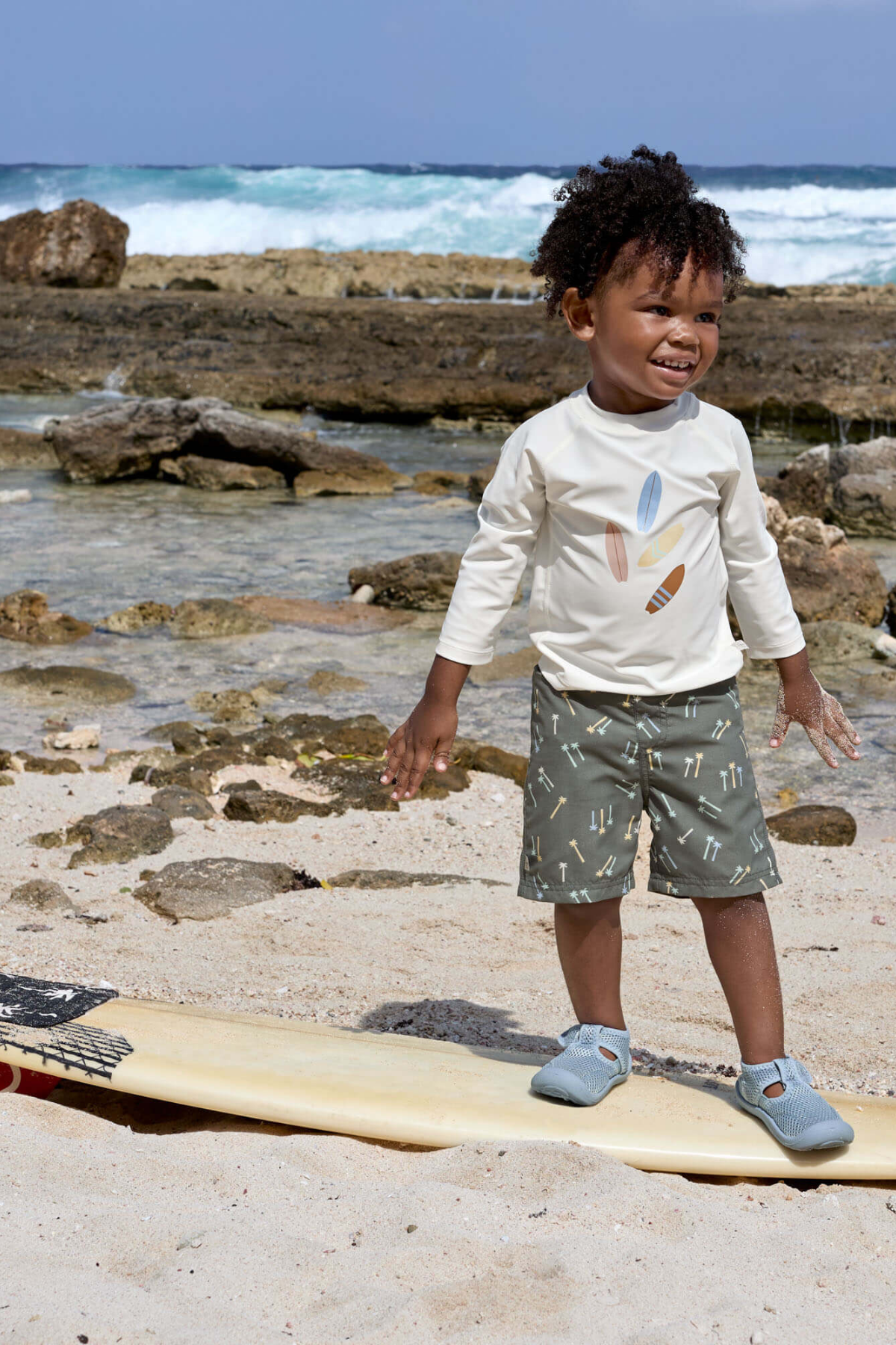 Badeshorts "Palms" mit integrierter Schwimmwindel | mit UV Schutz