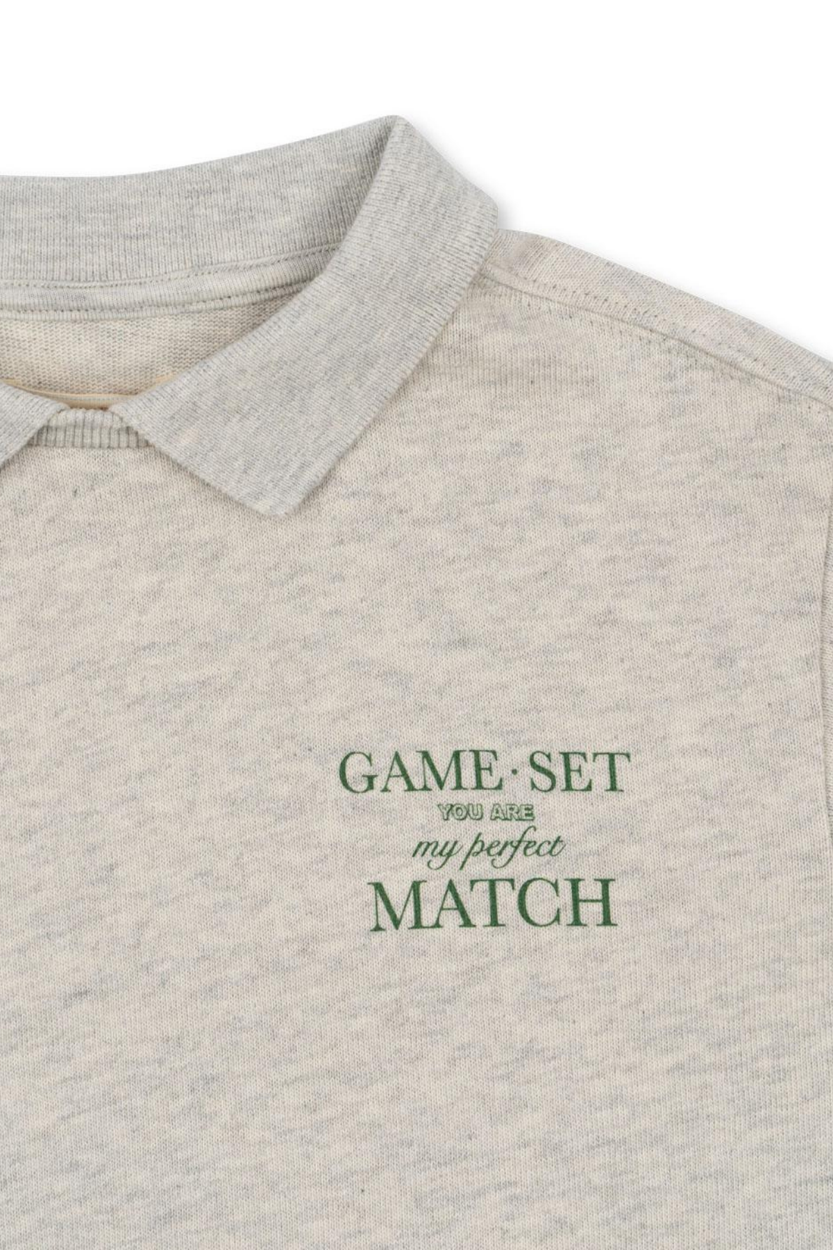 Polo Langarmshirt "Spotty" | OFF WHITE MELANGE