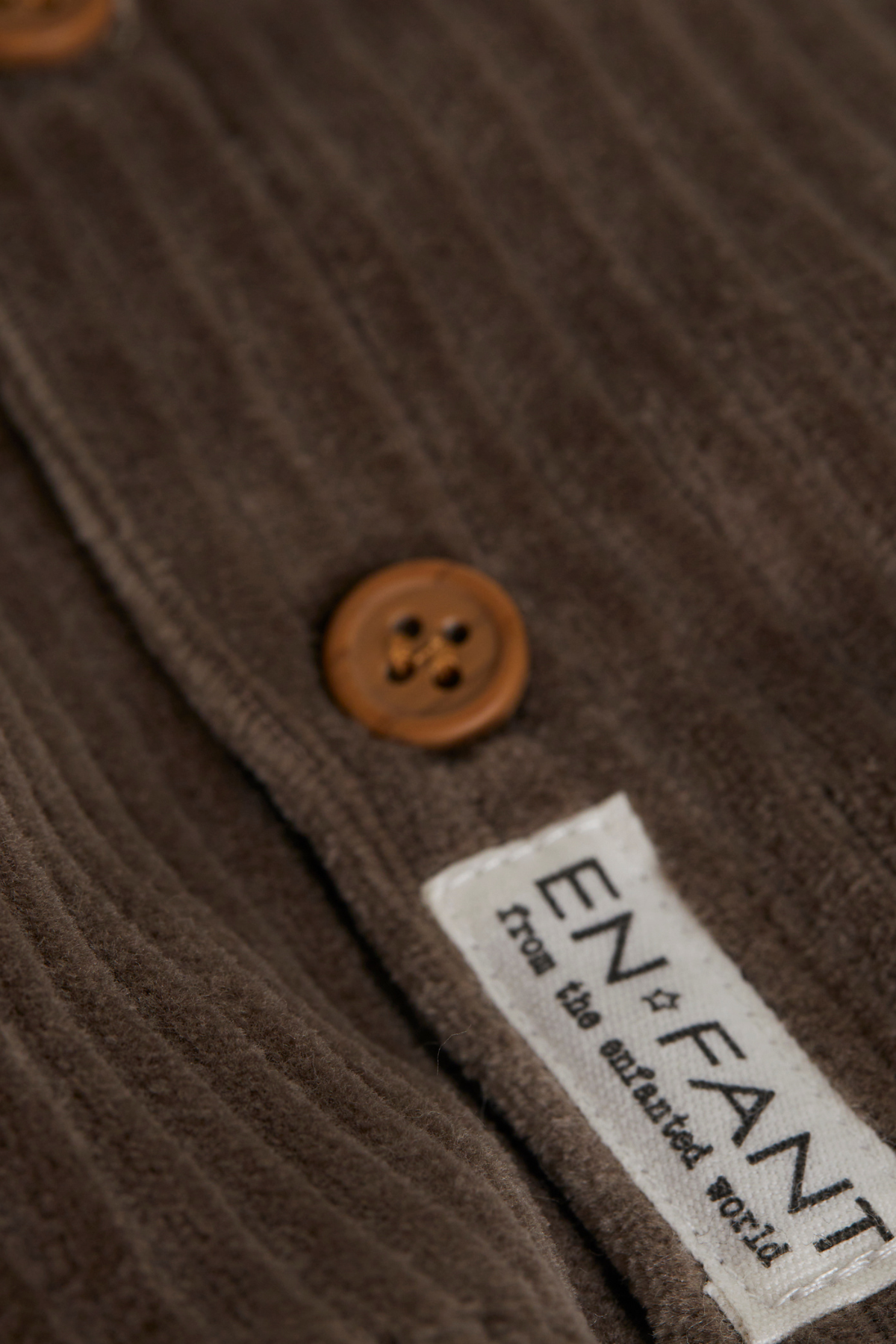 Hemd aus Velour Cord | Chocolate Chip