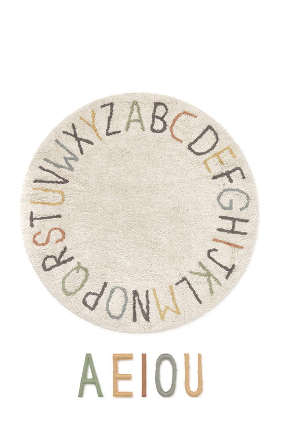 Waschbarer Teppich "ABC color and letters"