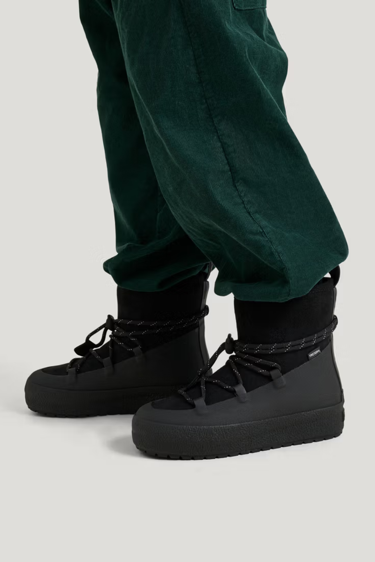 "Aspa Hybrid Jr" wasserdichter, gefütterter Stiefel | Jet Black