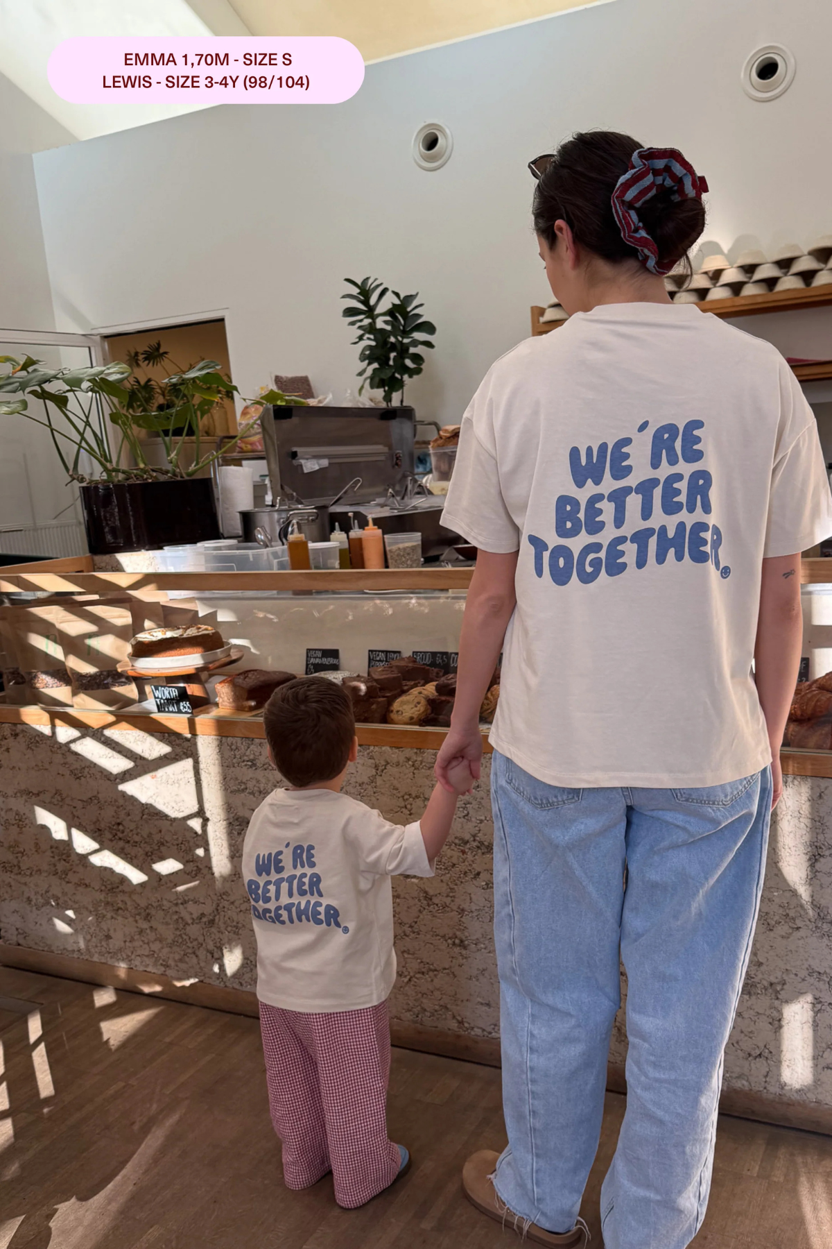 Shirt "Better Together" für Erwachsene | beige/blue