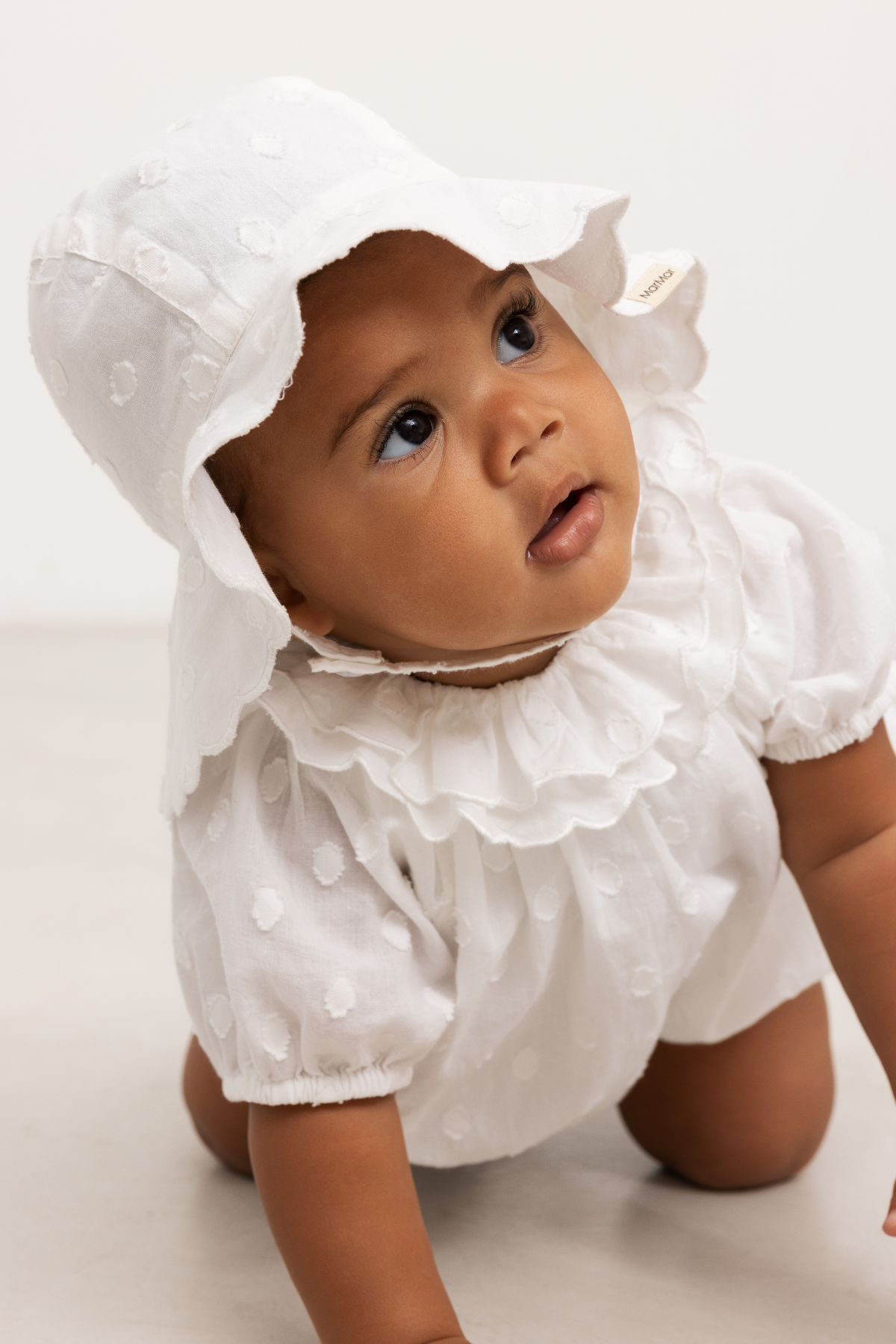 Sonnenhut "Alba" für Babys | Gentle White