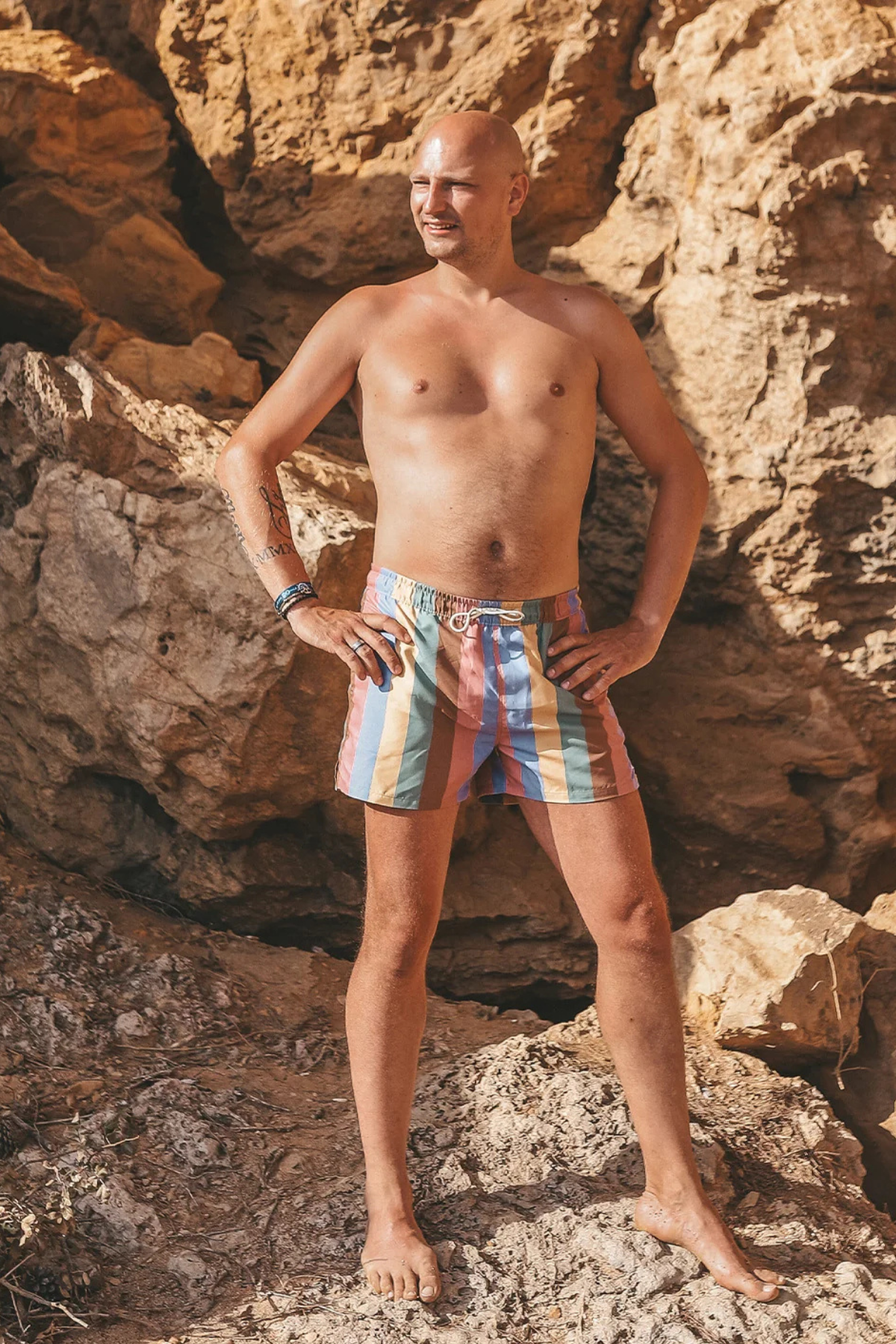 Men Badeshorts "Multi Stripe" | Multicolor