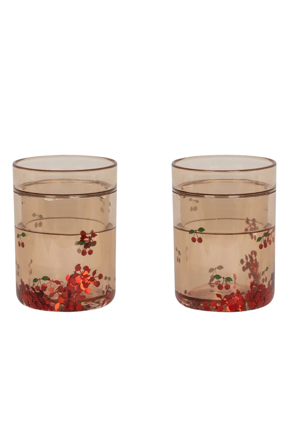 2er Pack Glitzerbecher "Cherry"