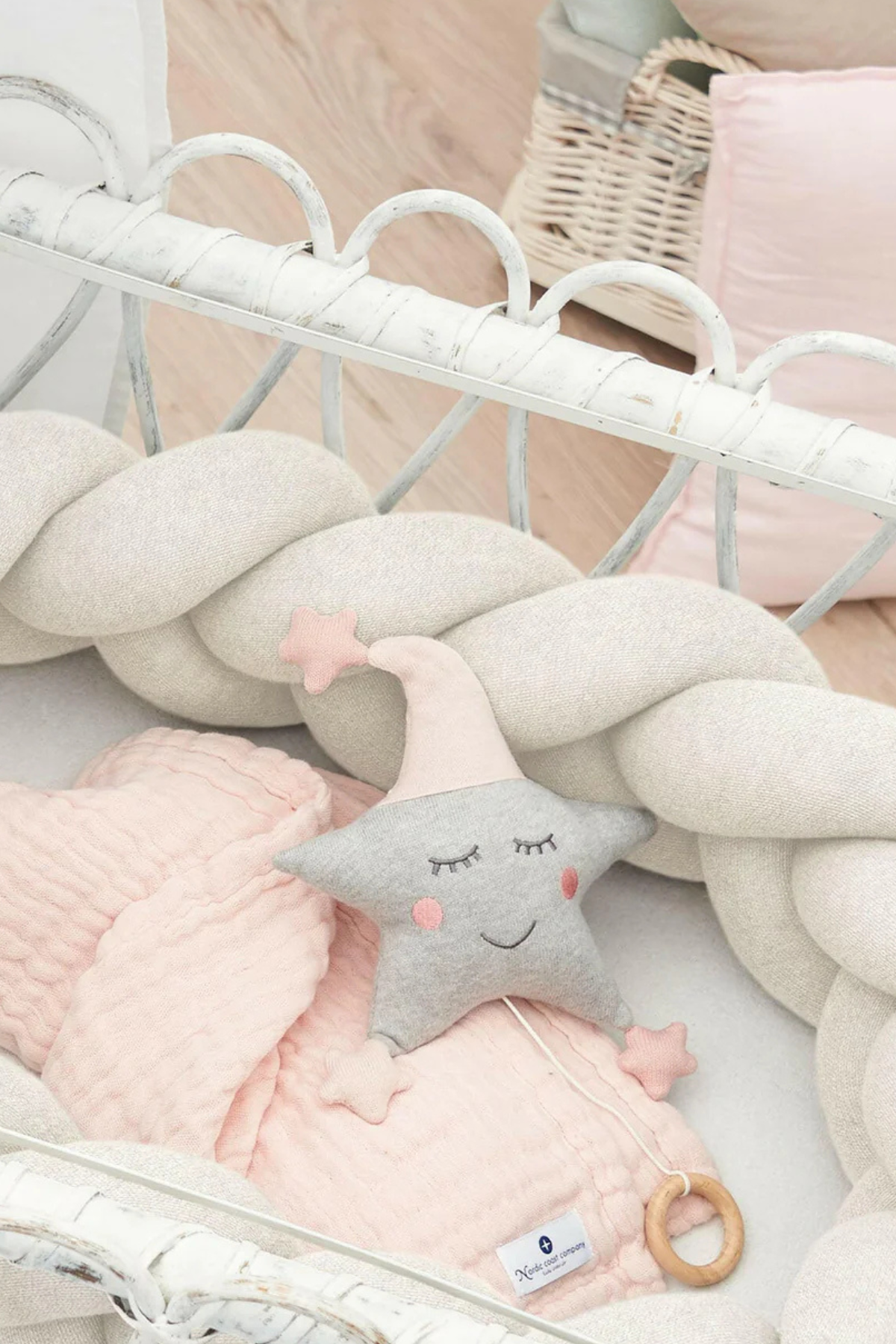 Geflochterne Bettschlange "Jersey" Natur | 2M