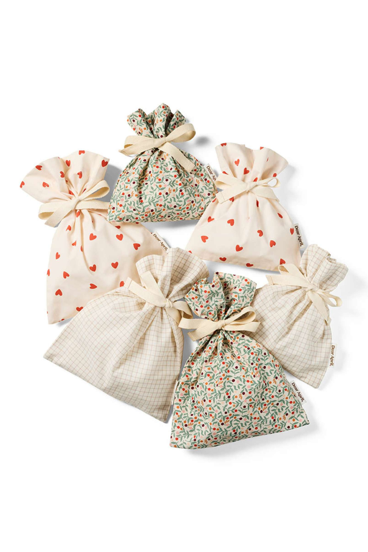 6-er Set Geschenkbeutel "Hollis" | Mix of Mini Check, Little Love, Forest Berries