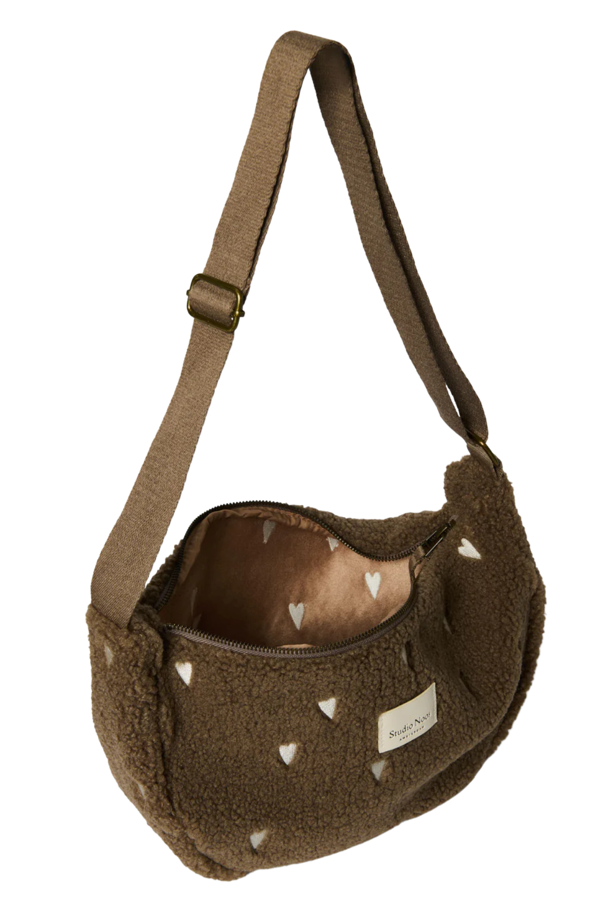 Mom Umhängetasche | Brown Teddy Hearts