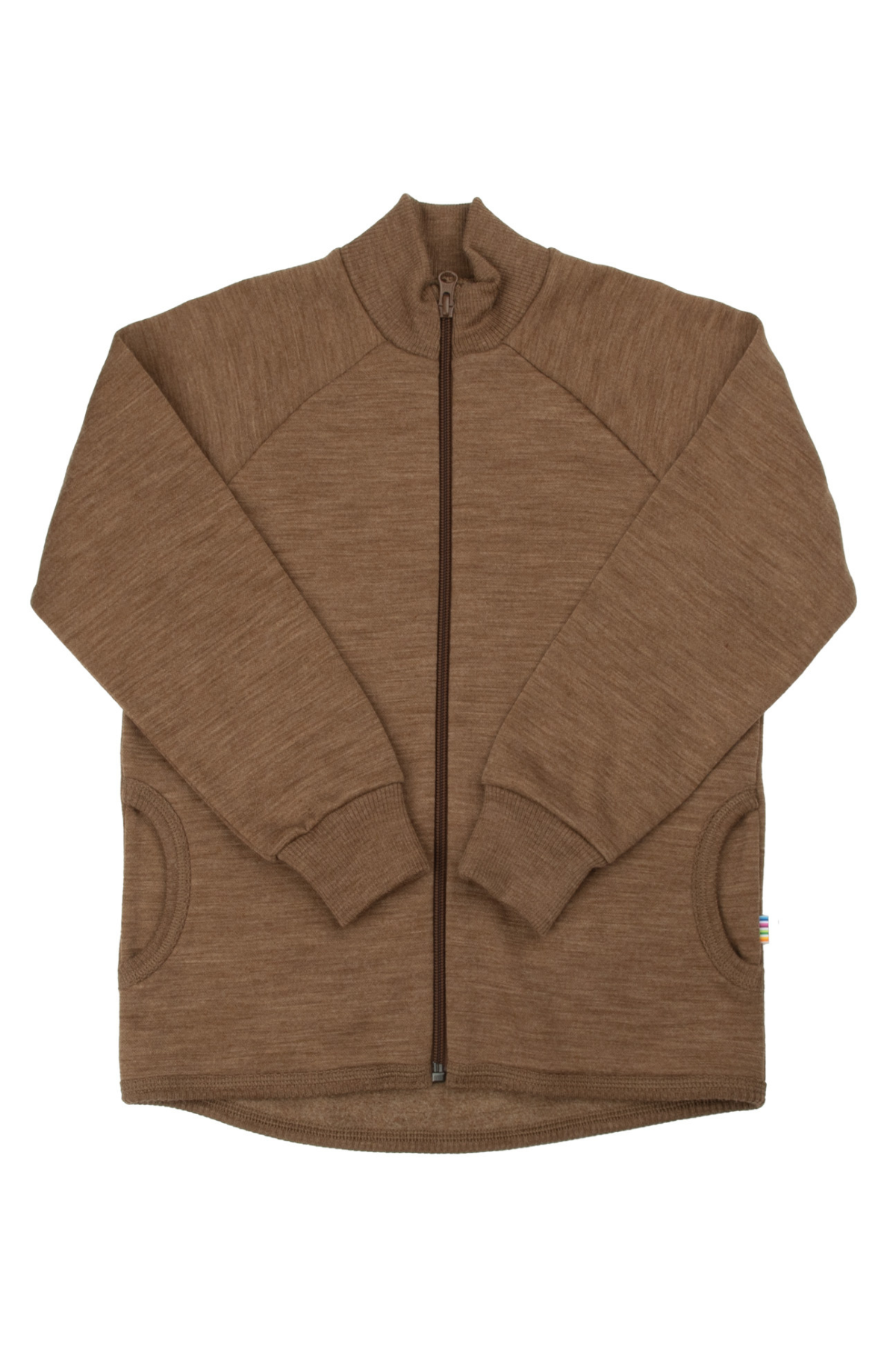 Cardigan aus Merinowolle mit Zipper Braun