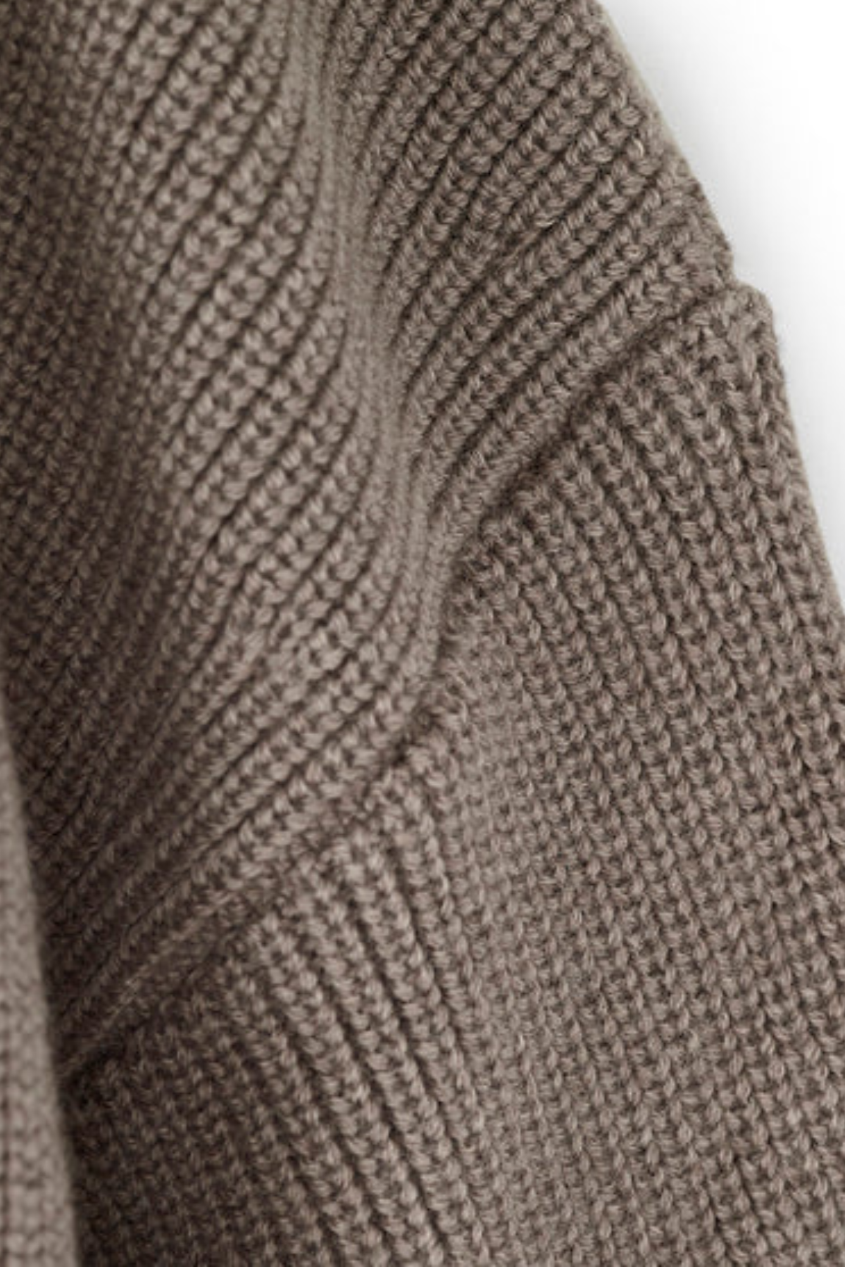 Grobstrick Cardigan für Erwachsene aus Merinowolle| Nuss