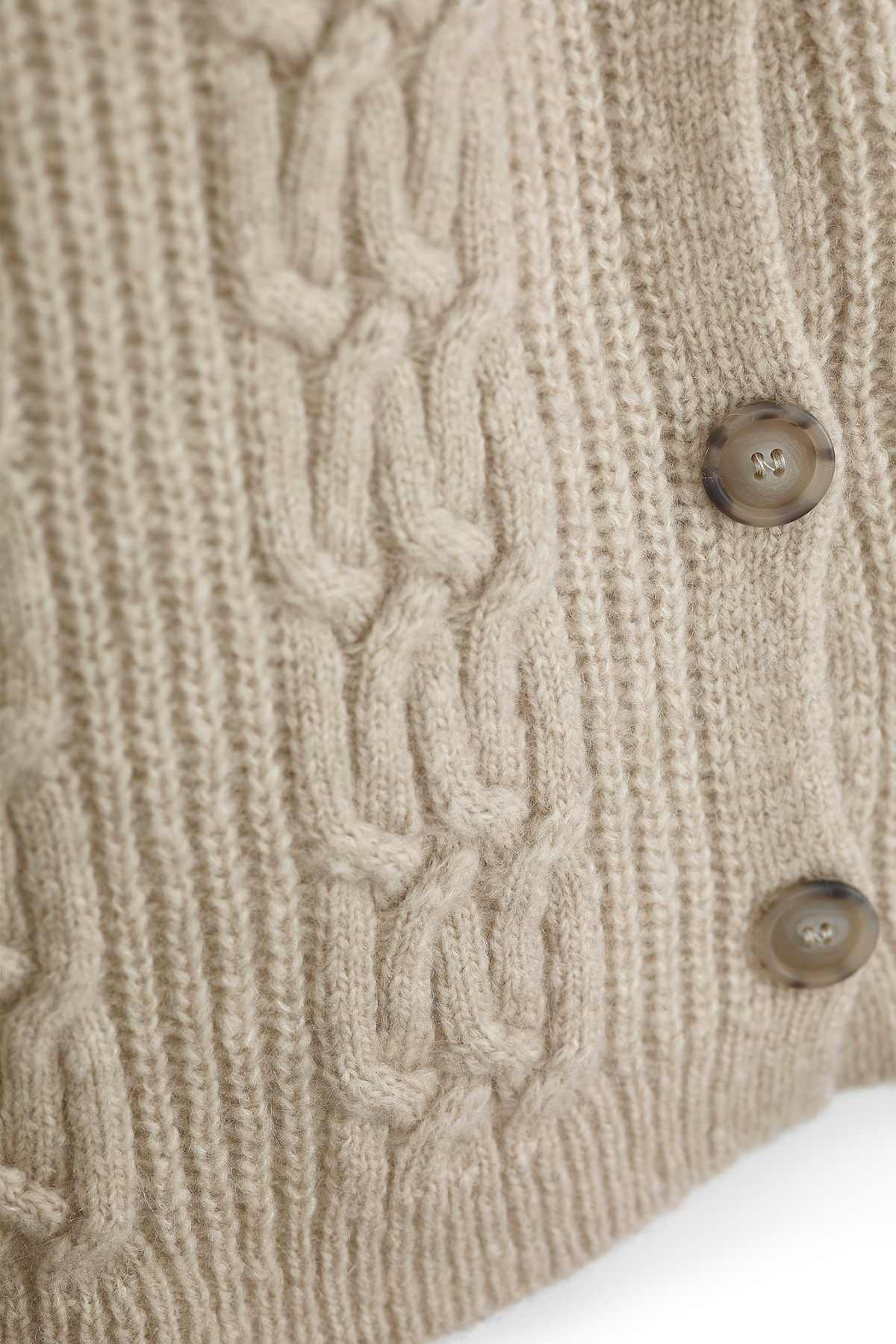 Cardigan mit Flechtdetails für Erwachsene | Beige